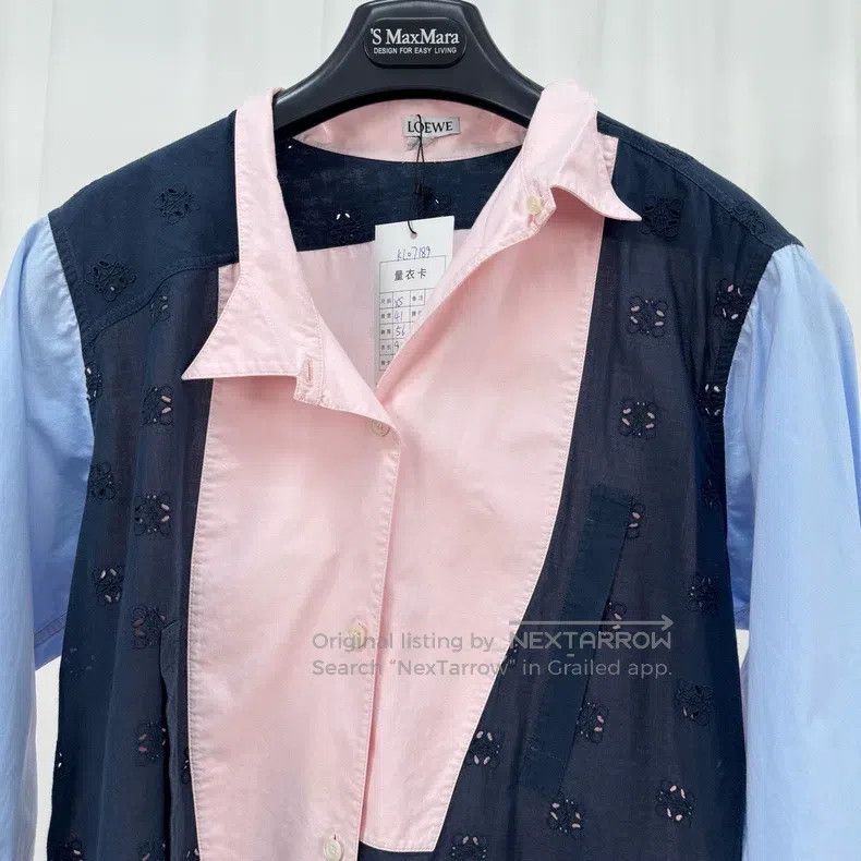 Loewe Loewe Color block full print embroidery logo shirt Size XS / US 0-2 / IT 36-38 - 3 Thumbnail
