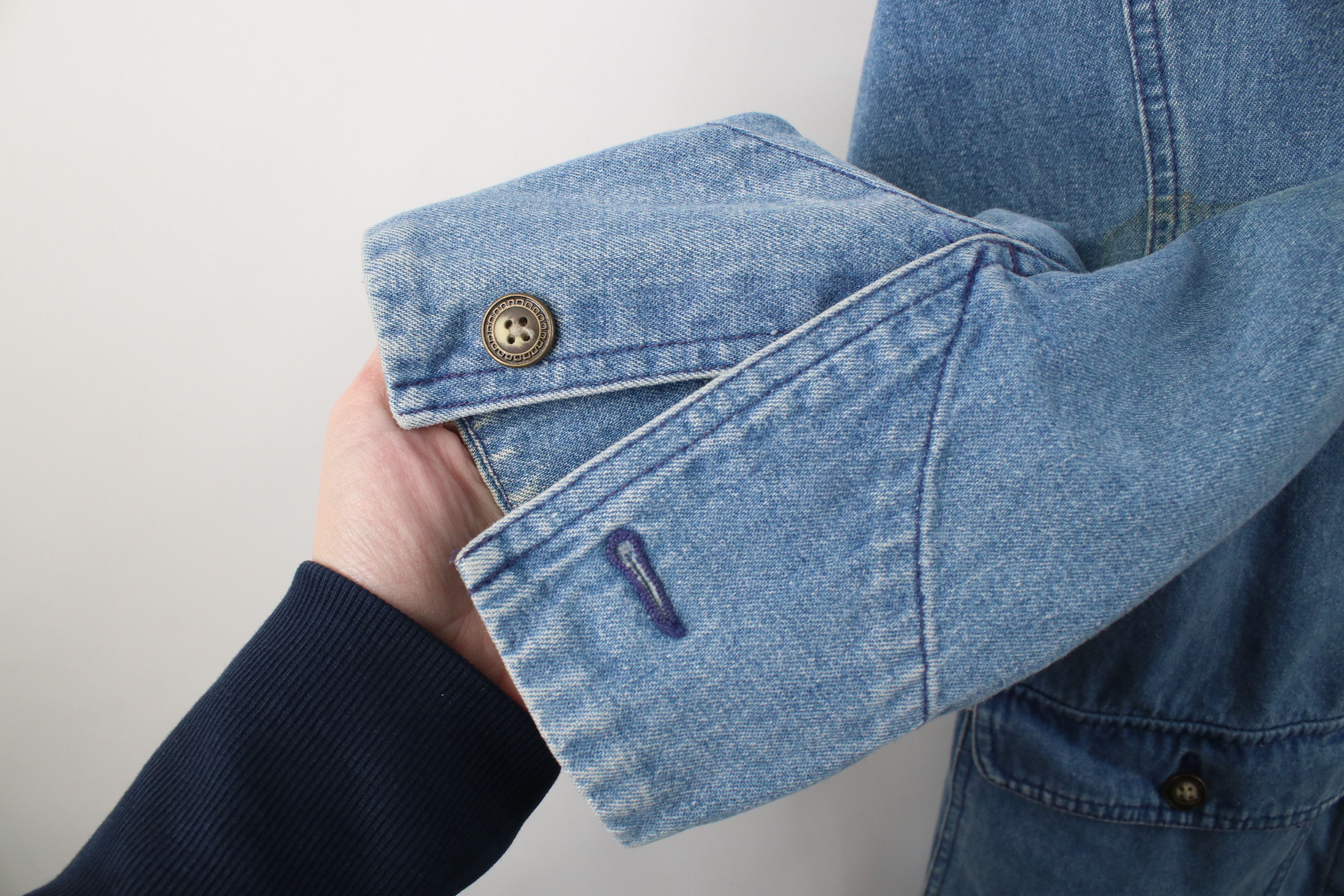 Vintage Vintage 90s Streetwear Distressed Denim Jean Chore Jacket Size M / US 6-8 / IT 42-44 - 5 Thumbnail