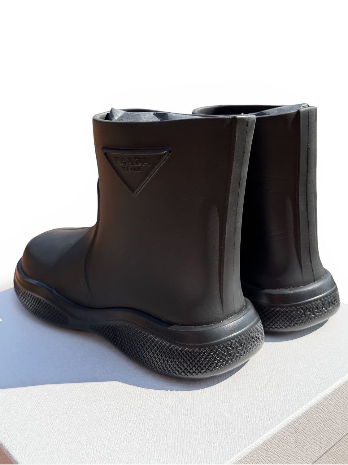 Prada Prada Pull-On Rain Booties Size US 10 / EU 43 - 5 Thumbnail
