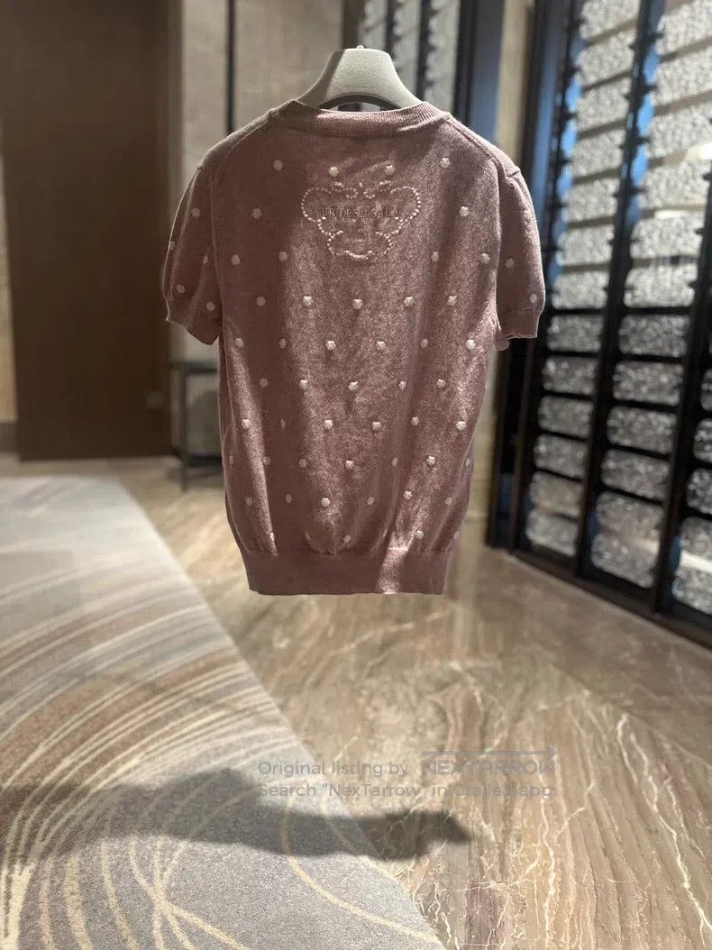 Other Hermes Cashmere short-sleeve knit top Size S / US 4 / IT 40 - 2 Thumbnail
