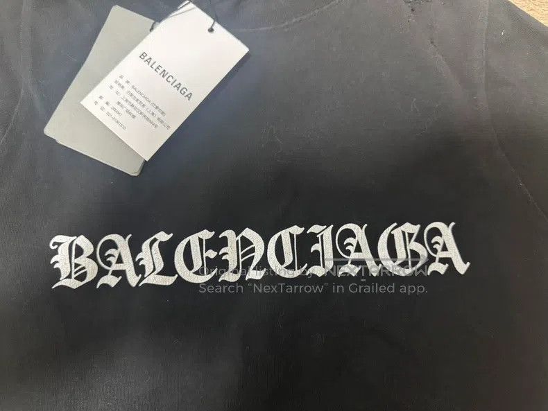 Balenciaga Balenciaga Letter print slim fit short sleeve t-shirt Size M / US 6-8 / IT 42-44 - 3 Thumbnail