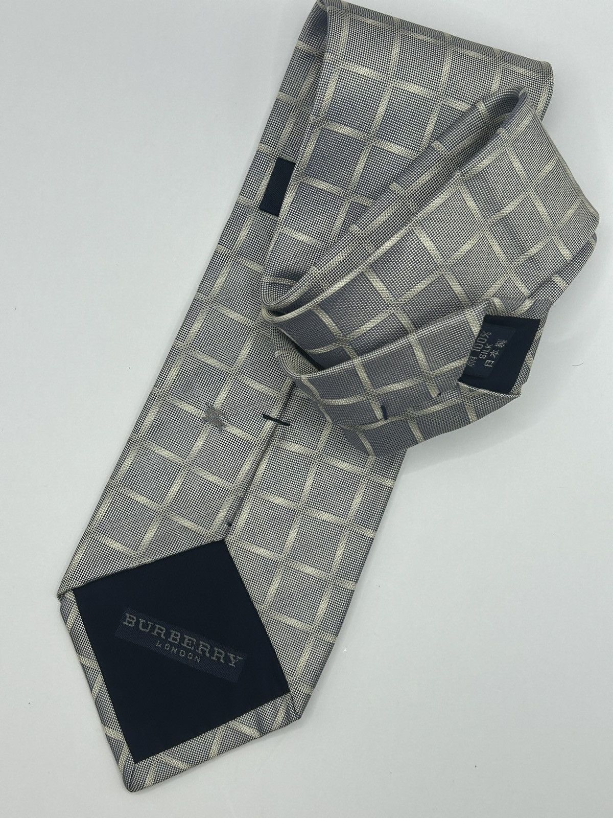 Burberry Burberry Square Pattern Silk Tie Size ONE SIZE - 2 Thumbnail