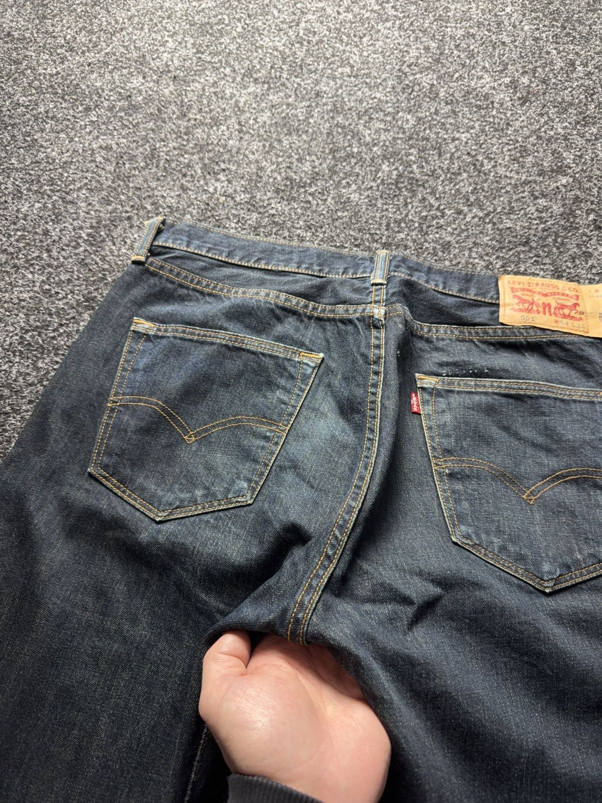 Levi's 00s Y2K USA Levi’s 501 Dark Wash Straight Leg Jeans W34 Size US 34 / EU 50 - 11 Thumbnail