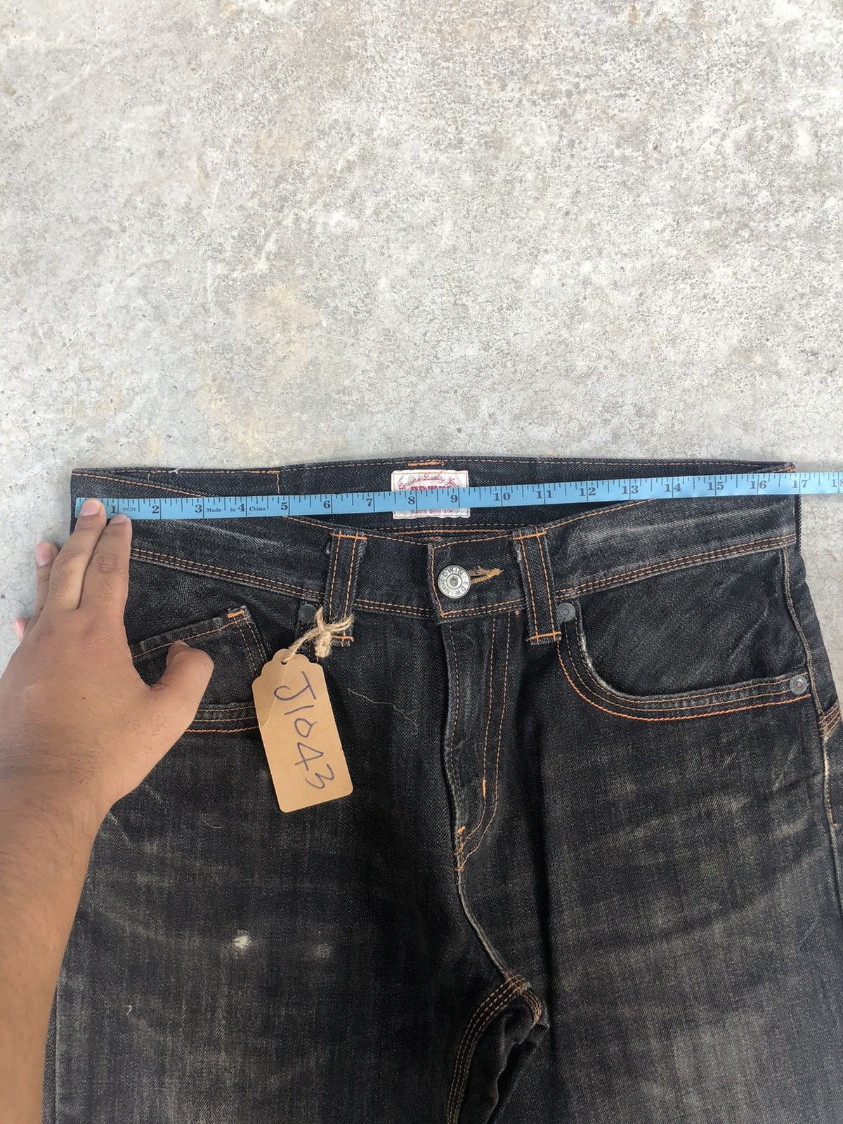 Edwin Y2k Edwin XV Flared Jeans Distressed buckle back jeans Size US 33 - 18 Thumbnail