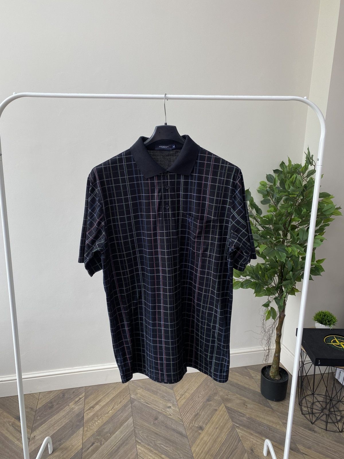 Burberry × Designer × Vintage Vintage Burberry Pringle Plaid Polo T-Shirt Size US XL / EU 56 / 4 - 2 Thumbnail