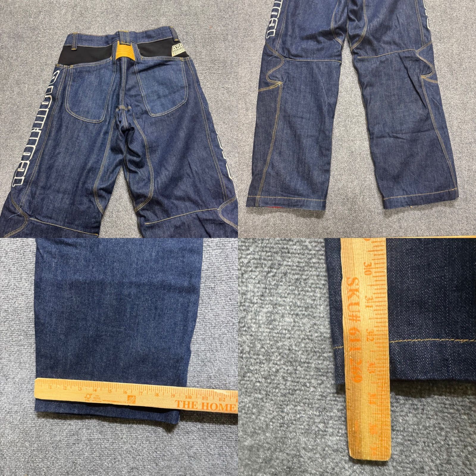 Denime VINTAGE Unbranded Denim Biker Pants Jeans 32x30 Men's Dark Washed Y2K Baggy Insulated Size US 32 / EU 48 - 8 Thumbnail