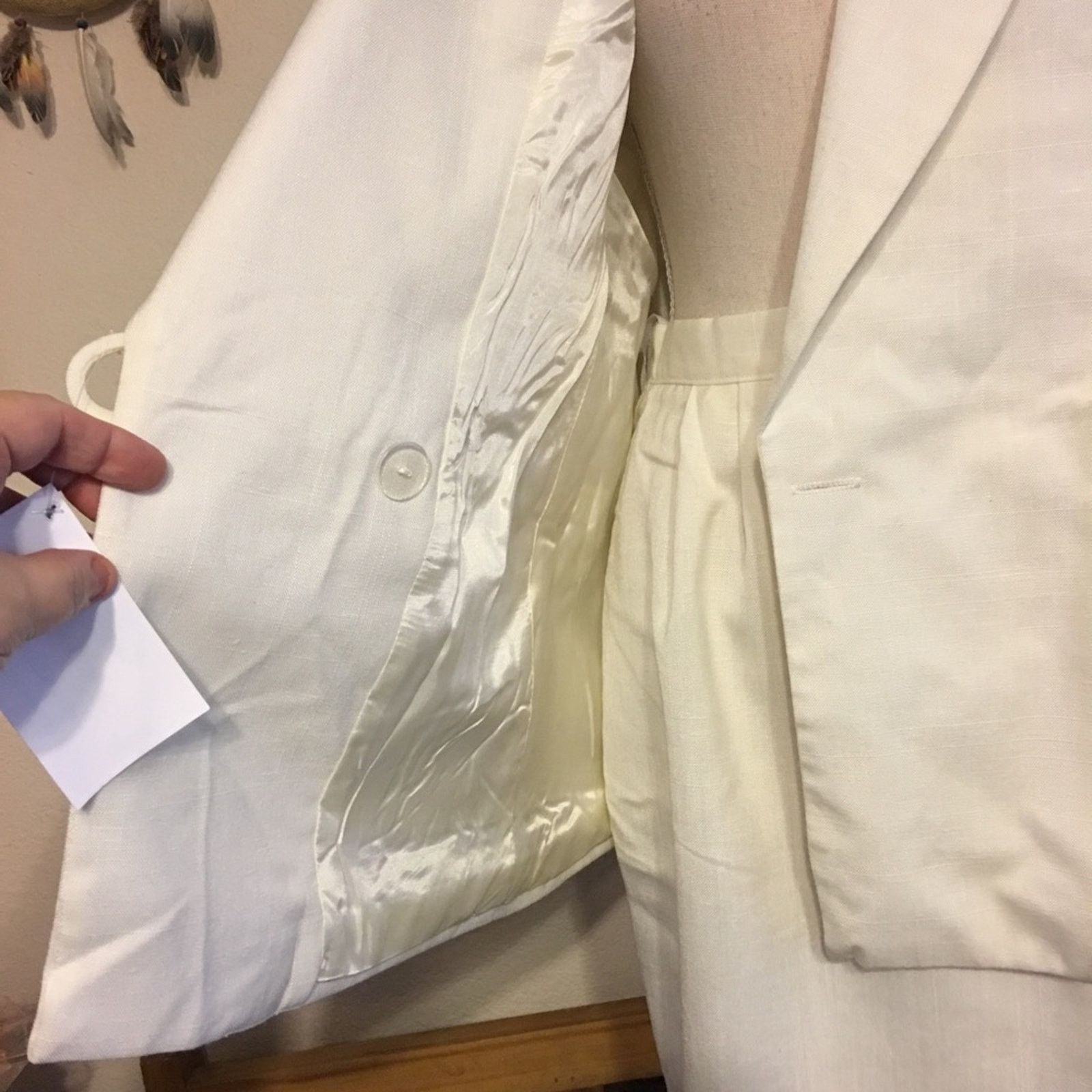 Other Chad Stevens cream jacket skirt and suit set 6P Size M / US 6-8 / IT 42-44 - 5 Thumbnail