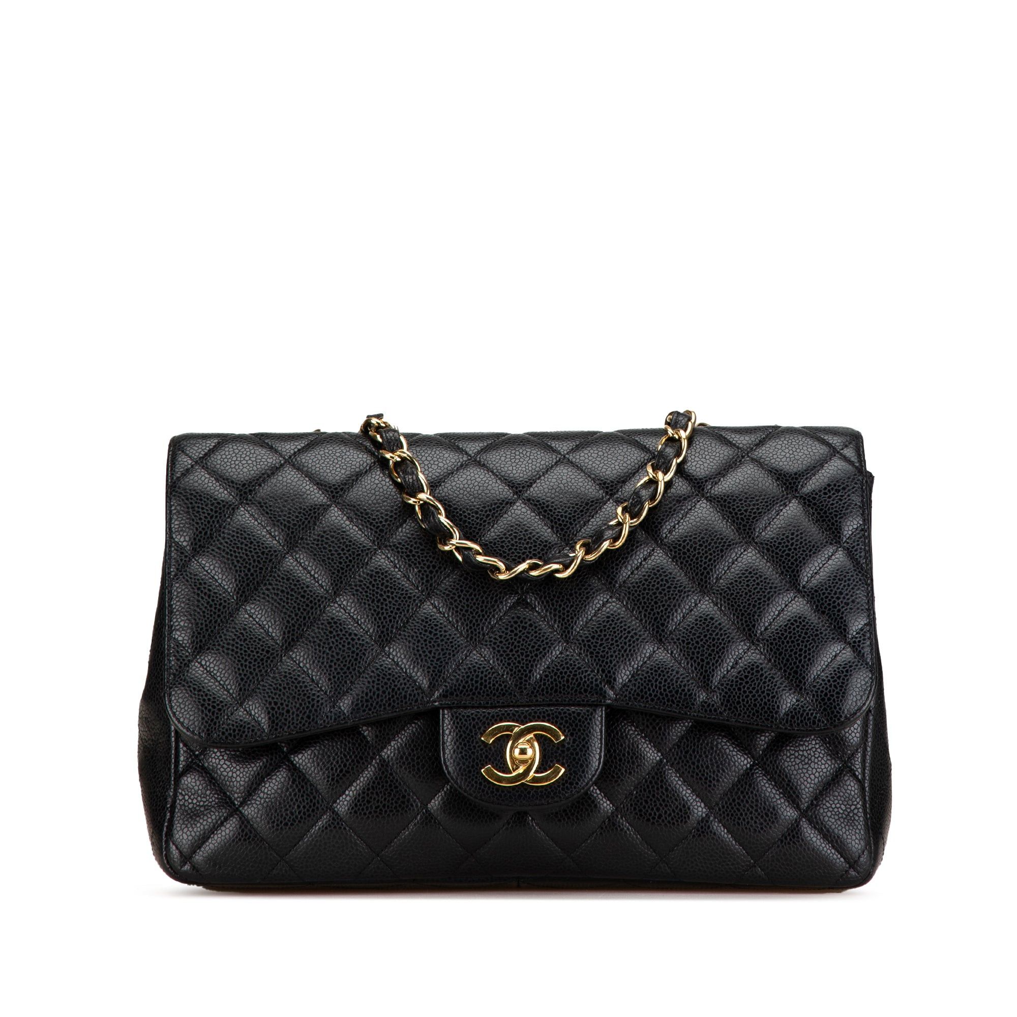 Chanel Chanel Jumbo Classic Caviar Single Flap Black Size ONE SIZE - 1 Thumbnail