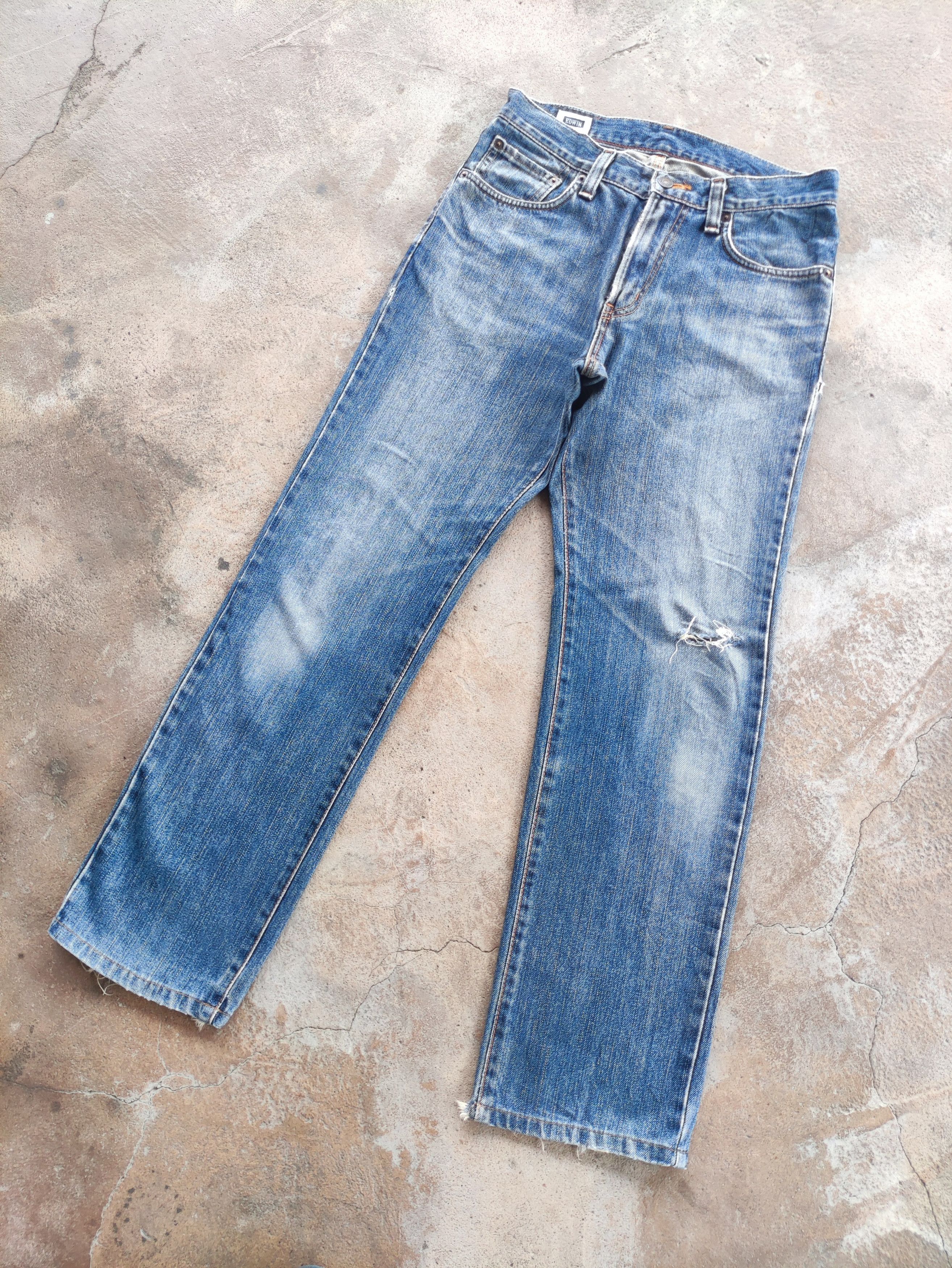Edwin Vintage Edwin Brand Distressed Faded Denim Pants Size US 31 - 2 Thumbnail