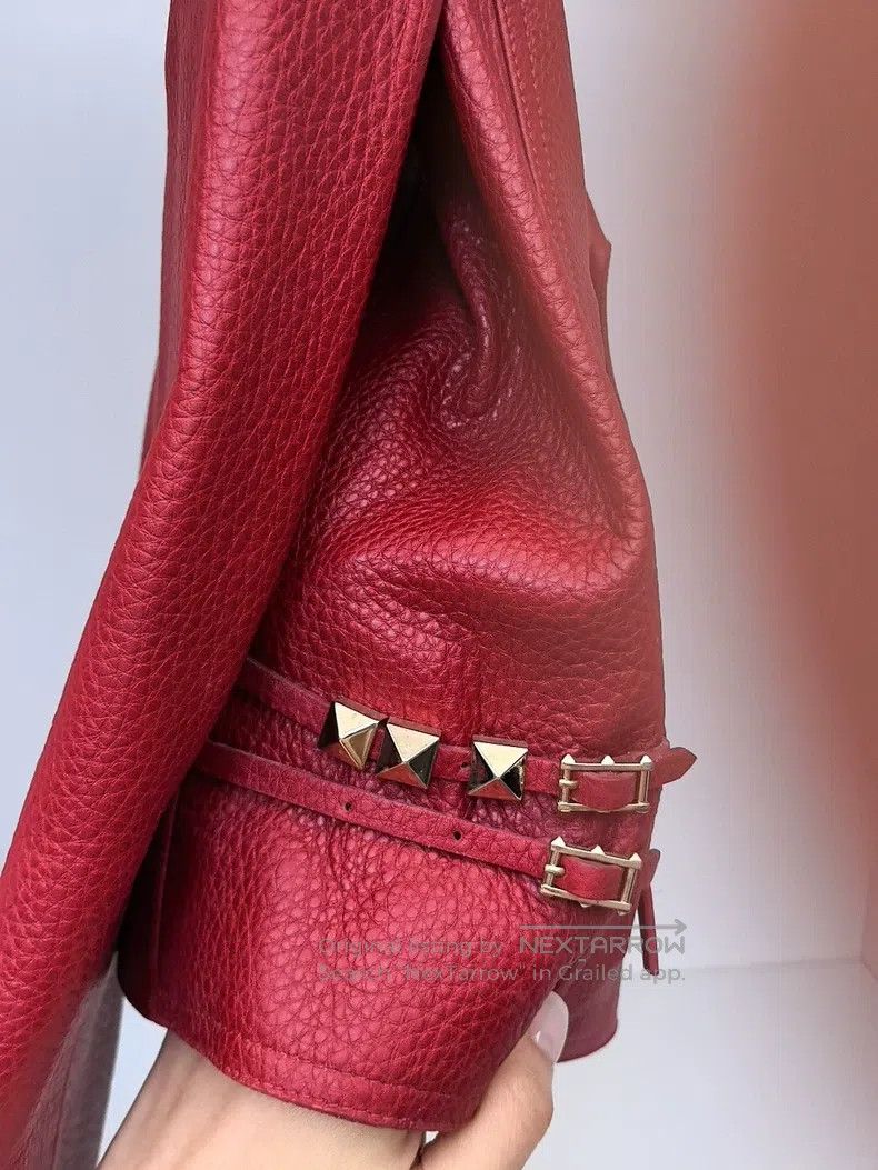 Valentino Valentino Red motorcycle leather jacket Size XS / US 0-2 / IT 36-38 - 2 Thumbnail