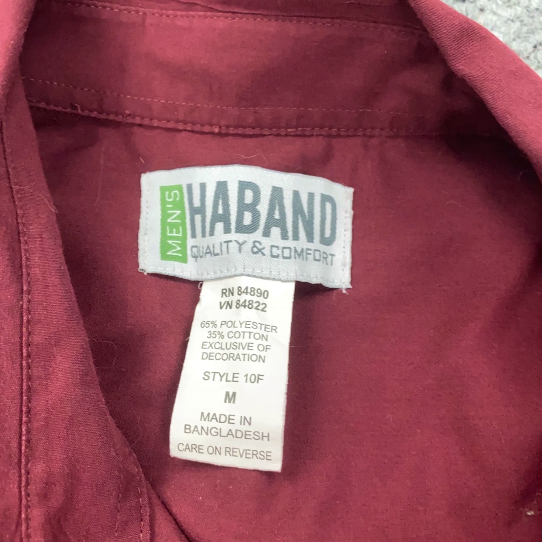 Haband Haband Shirt Mens M Maroon Snap Collar Shirt Outdoor Safari Haband Travelers Casual Workwear Sport Outdoor Size US M / EU 48-50 / 2 - 6 Thumbnail