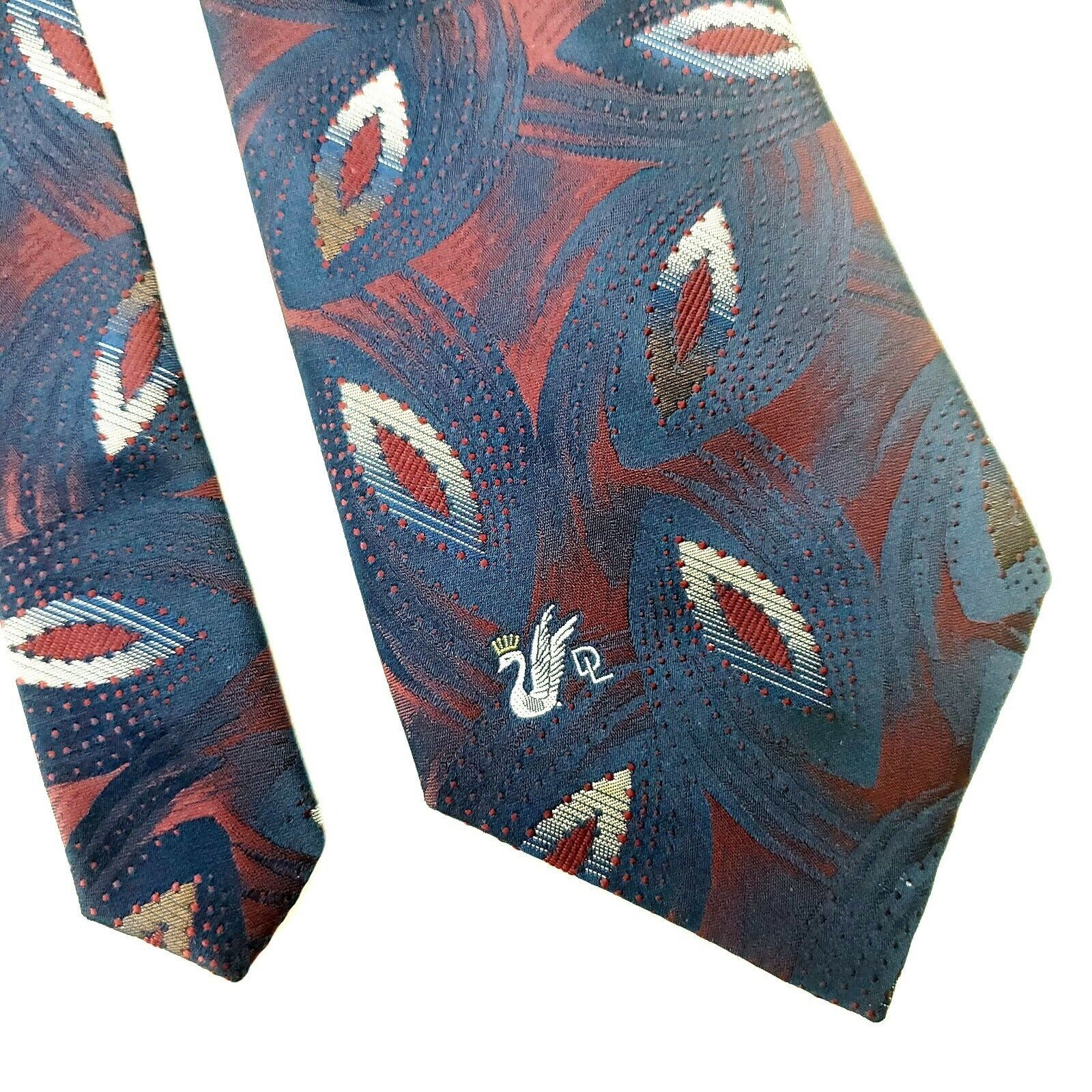 Vintage Don Loper Vintage Beverley Hills Blue Red Woven Polyester Ti Size ONE SIZE - 1 Thumbnail
