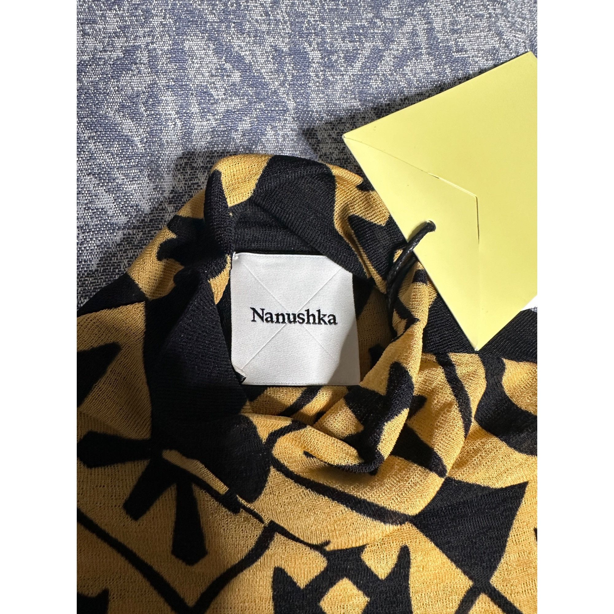 Nanushka Nanushka Annyka Pronted Mesh Jersey Fitted Turtleneck Sleeve Size XS / US 0-2 / IT 36-38 - 5 Thumbnail