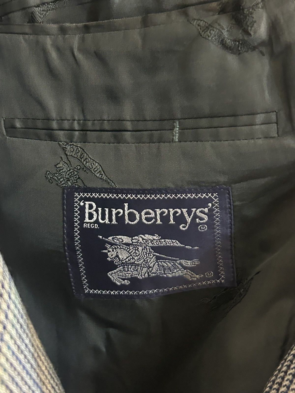 Burberry × Vintage Burberry Houndstooth Wool Jacket Size 54R - 4 Thumbnail