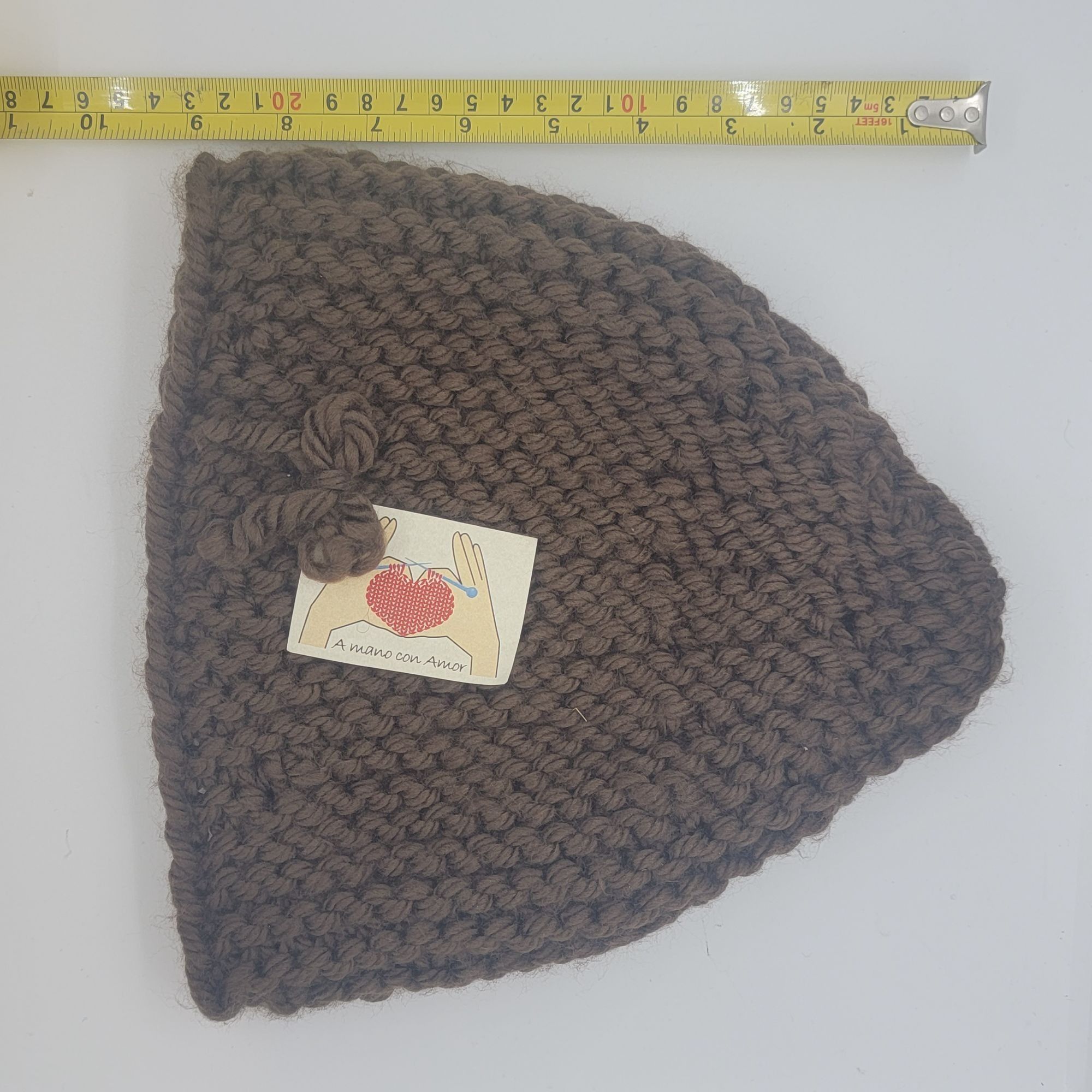Other ⭐Handmade Crochet Beanie Hat Knit Brown Chunky Style Warm Wi Size ONE SIZE - 7 Thumbnail