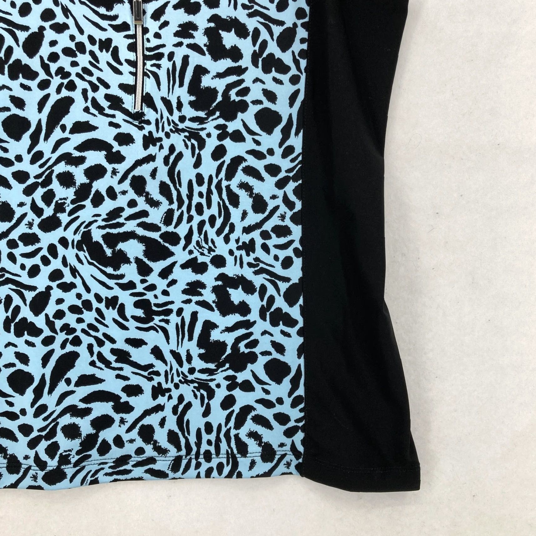 Vintage Jamie Sadock Shirt Womens Small Blue Animal Print Sleeveless Zip Mock Neck Golf Size S / US 4 / IT 40 - 3 Thumbnail