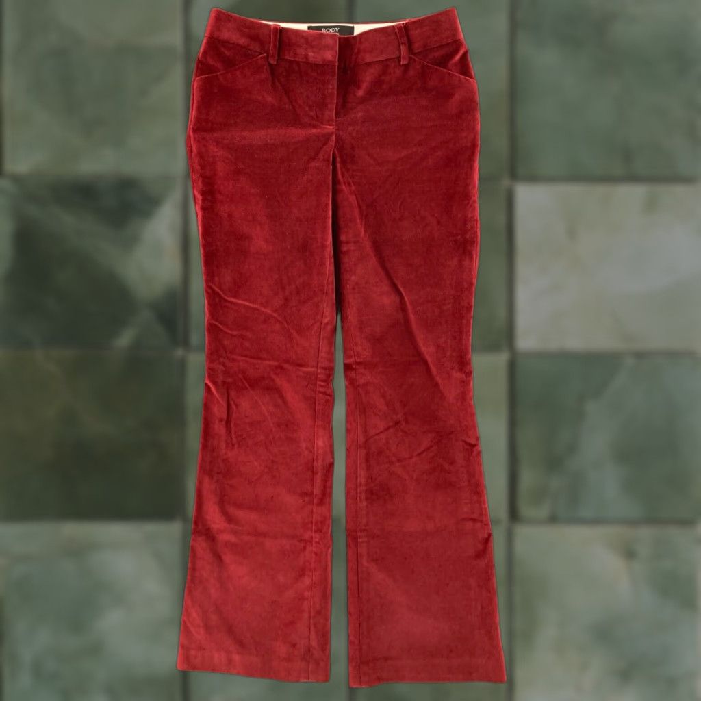 Vintage VINTAGE Body By Victoria Womens Dress Pants 0 Red Flared Cotton Blend Bohemian Size 25" / US 0 / IT 36 - 1 Thumbnail
