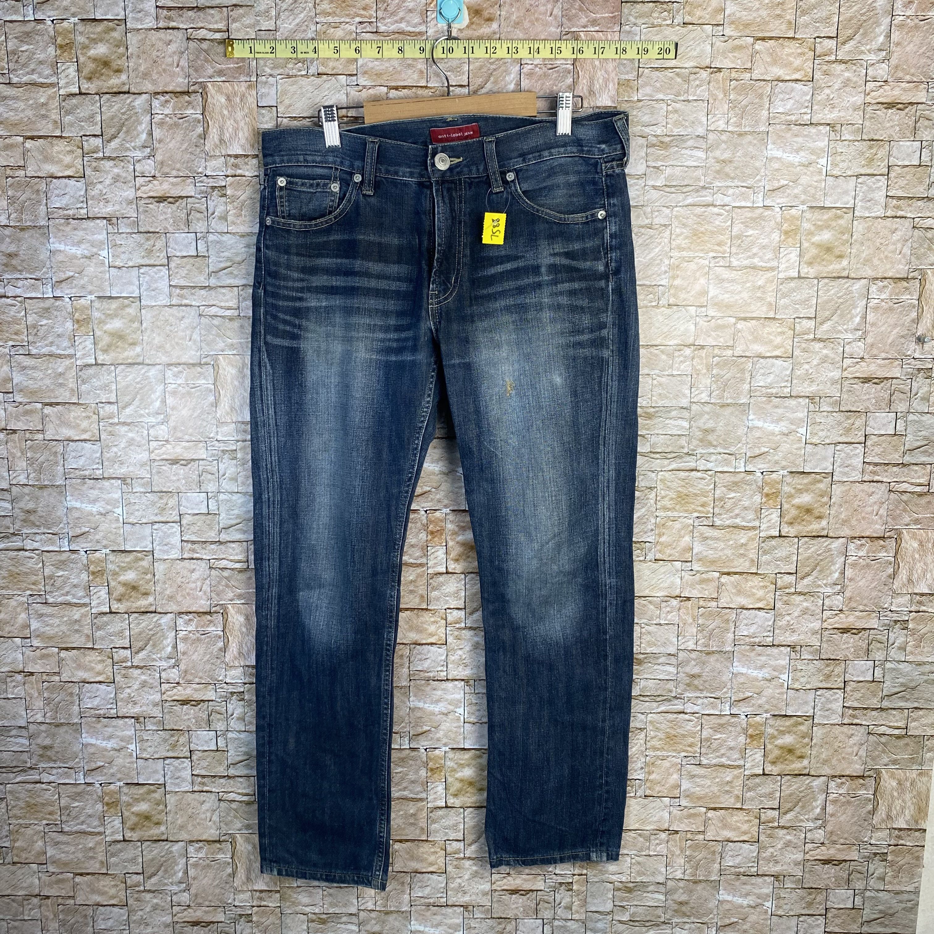 Japanese Brand Anti Label vintage japan Blue Denim Pants #7588 Size US 32 / EU 48 - 1 Thumbnail