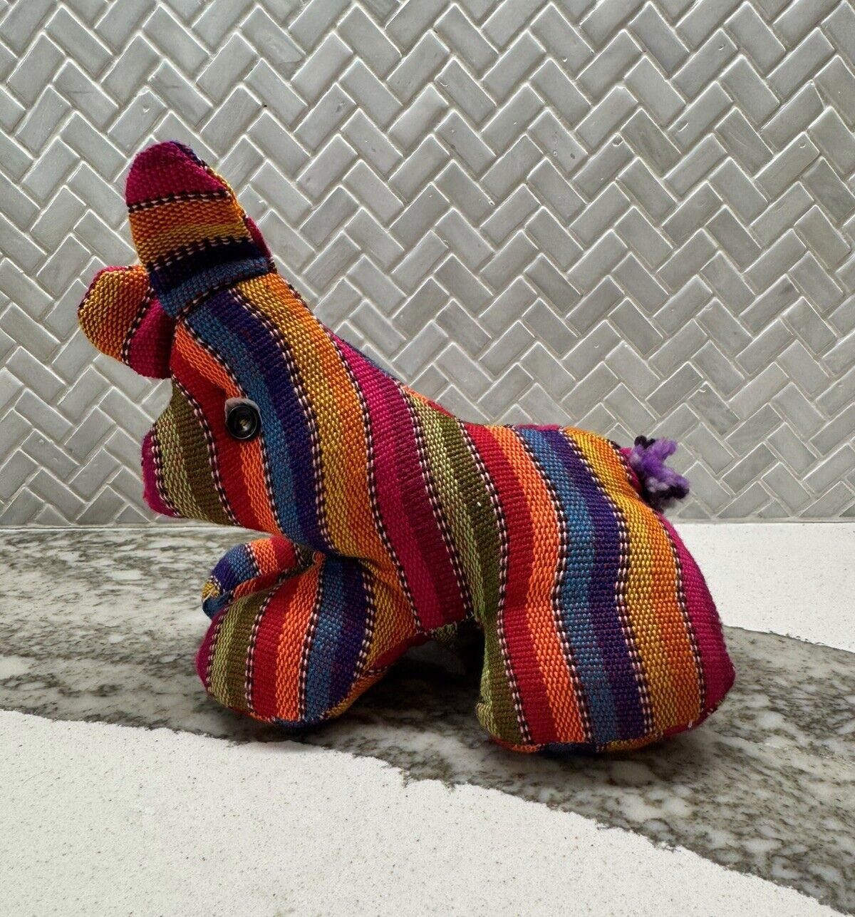 Handmade Handmade Guatemalen / Salvadorian Stuffed Bunny Toy Striped Size ONE SIZE - 3 Thumbnail