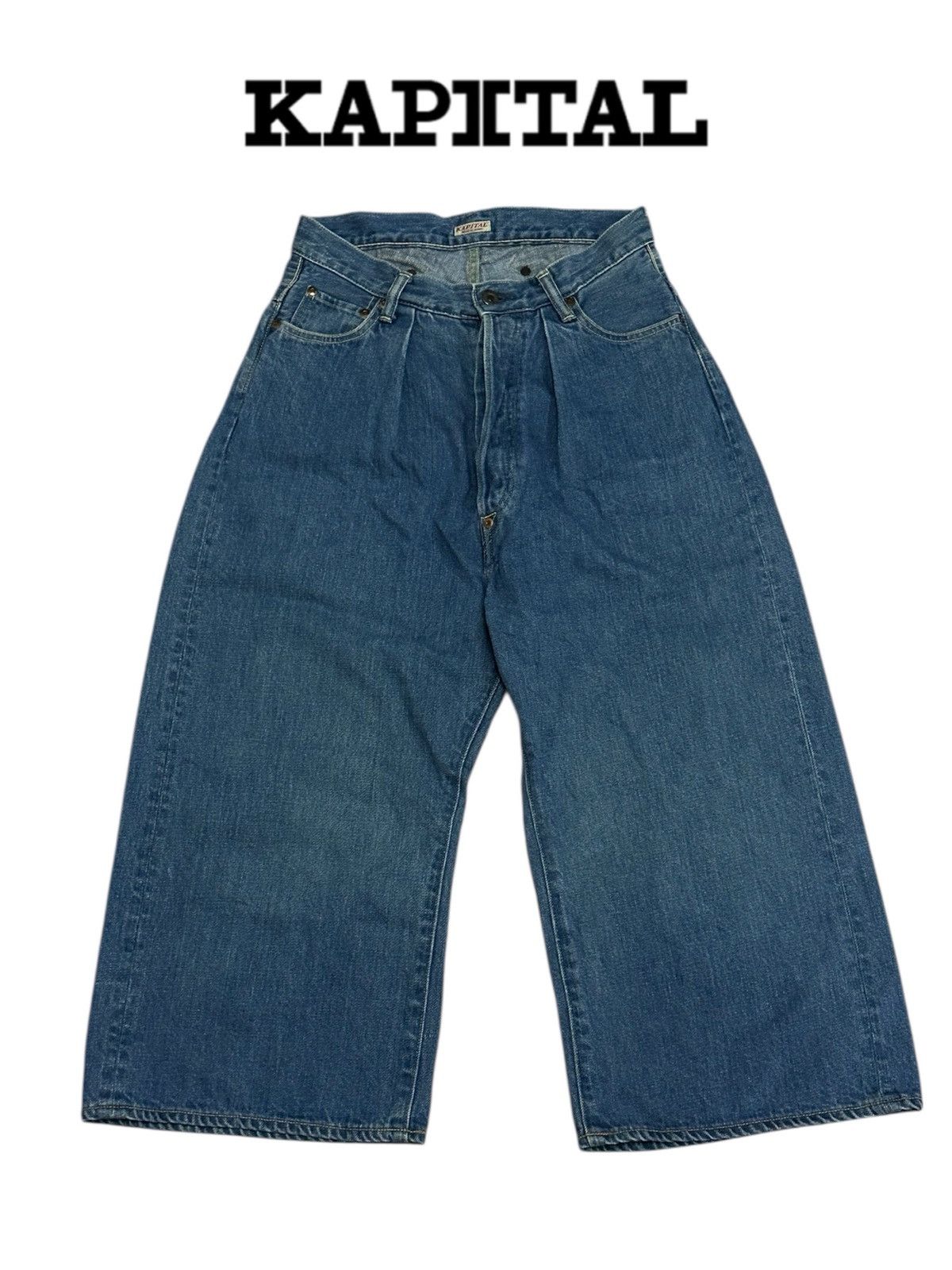 Kapital Kapital Japan Wide Leg Buckle Bag Denim Pant Size US 28 / EU 44 - 1 Thumbnail