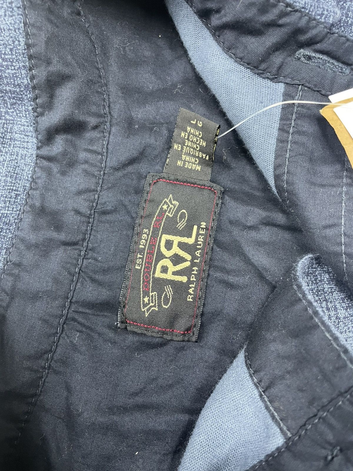 RRL Ralph Lauren L-RRL Navy Plaid Print Workshirt Size US L / EU 52-54 / 3 - 3 Thumbnail
