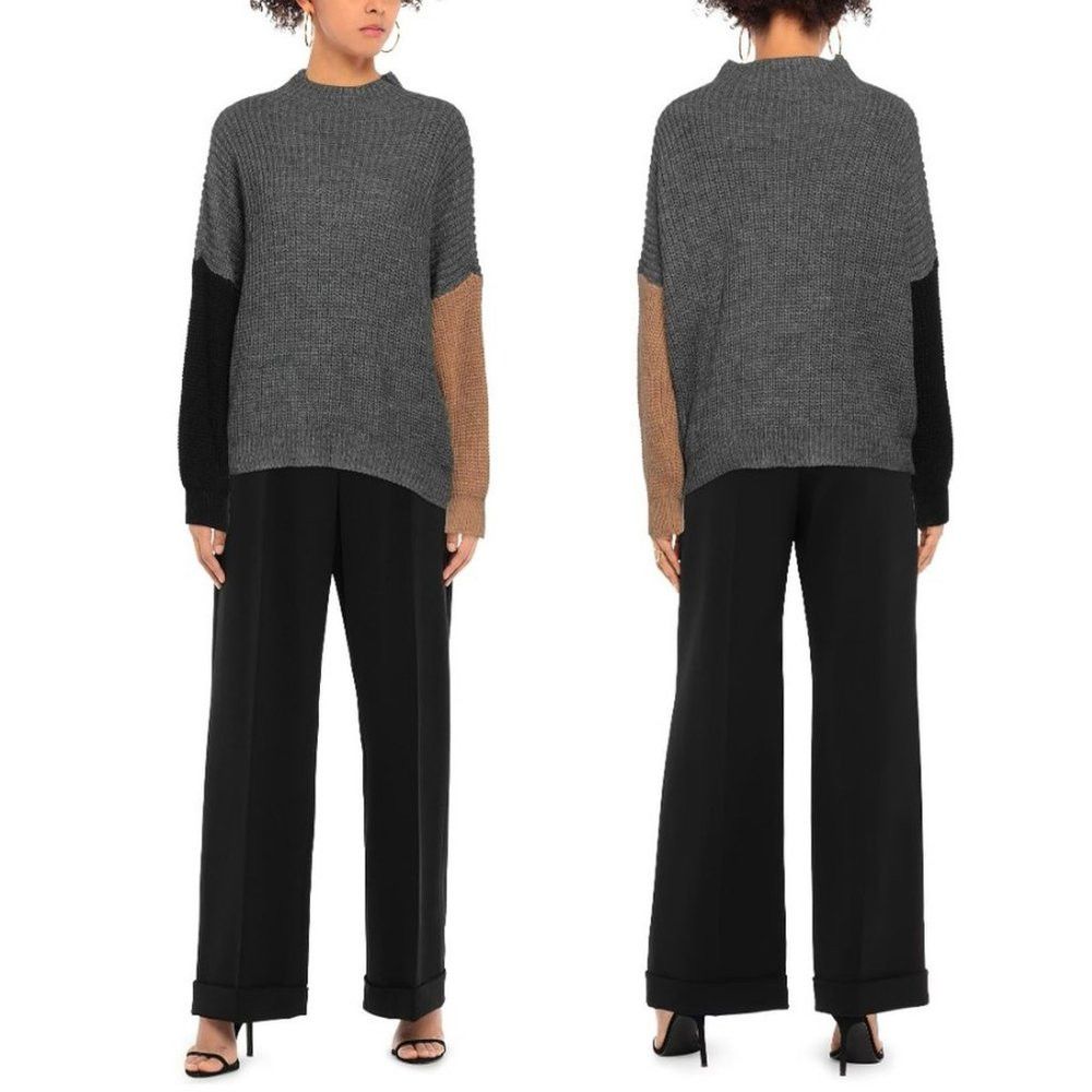Other NWT New $262 BIANCOGHIACCIO Colorblock Wool Blend Sweater S Size M / US 6-8 / IT 42-44 - 1 Thumbnail