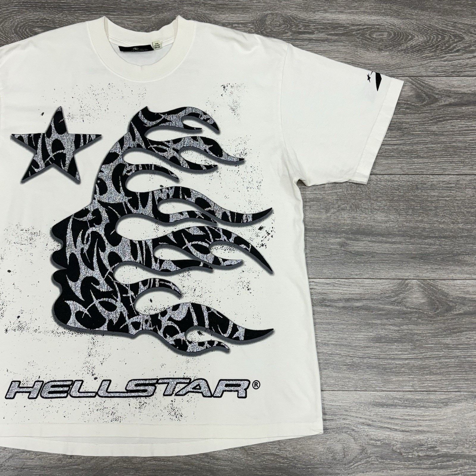 HELLSTAR Hellstar Glitter P2P T-Shirt ' Black ' | NEW! Size US L / EU 52-54 / 3 - 4 Thumbnail