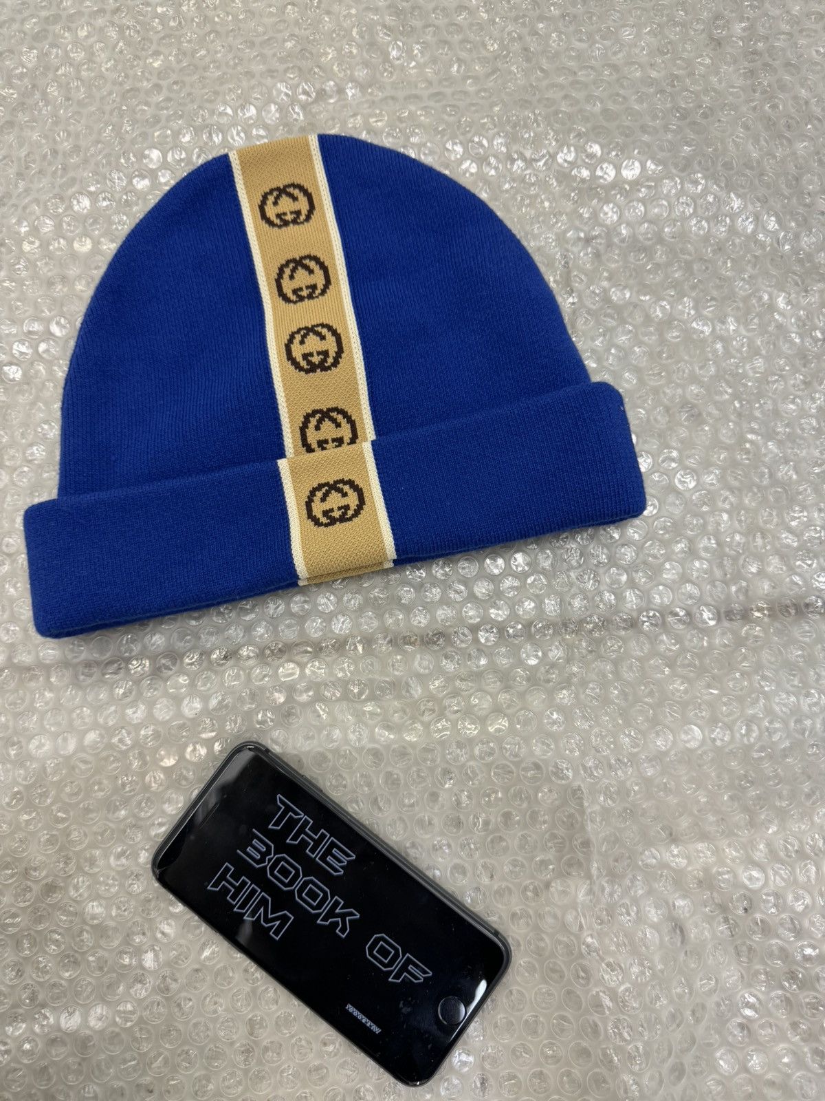 Designer × Gucci Gucci GG Blue Beanie Cap Size ONE SIZE - 1 Thumbnail