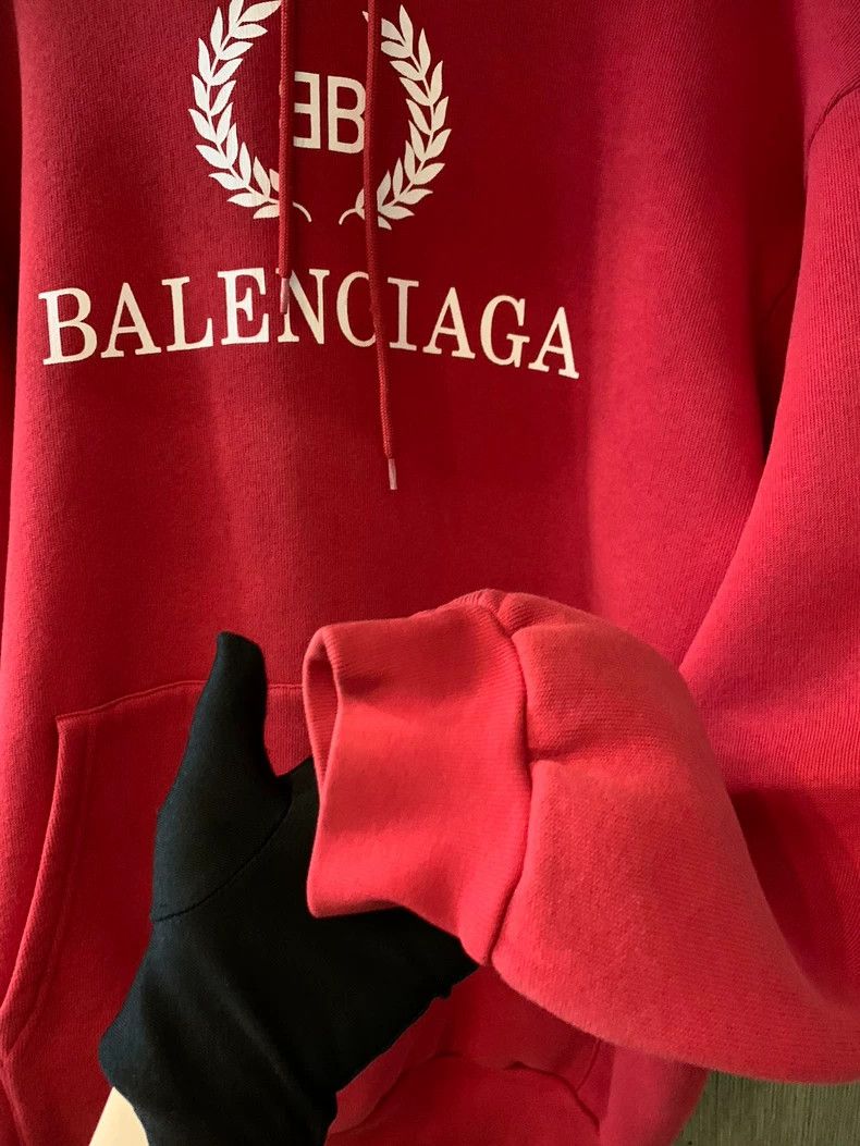Balenciaga Balenciaga Red Wheat Pattern Hoodie Size US S / EU 44-46 / 1 - 2 Thumbnail
