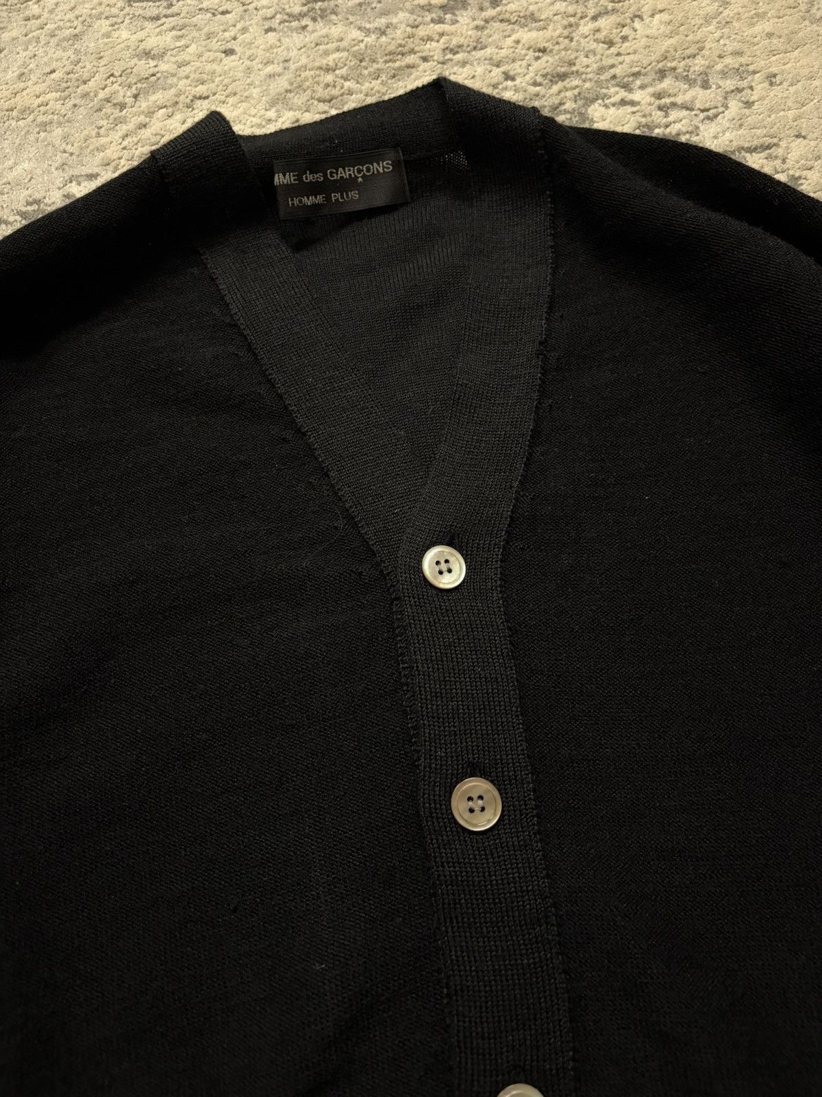 Comme des Garcons Homme Plus 1990 Wool Sweat Cardigan Button Up Size US M / EU 48-50 / 2 - 5 Thumbnail