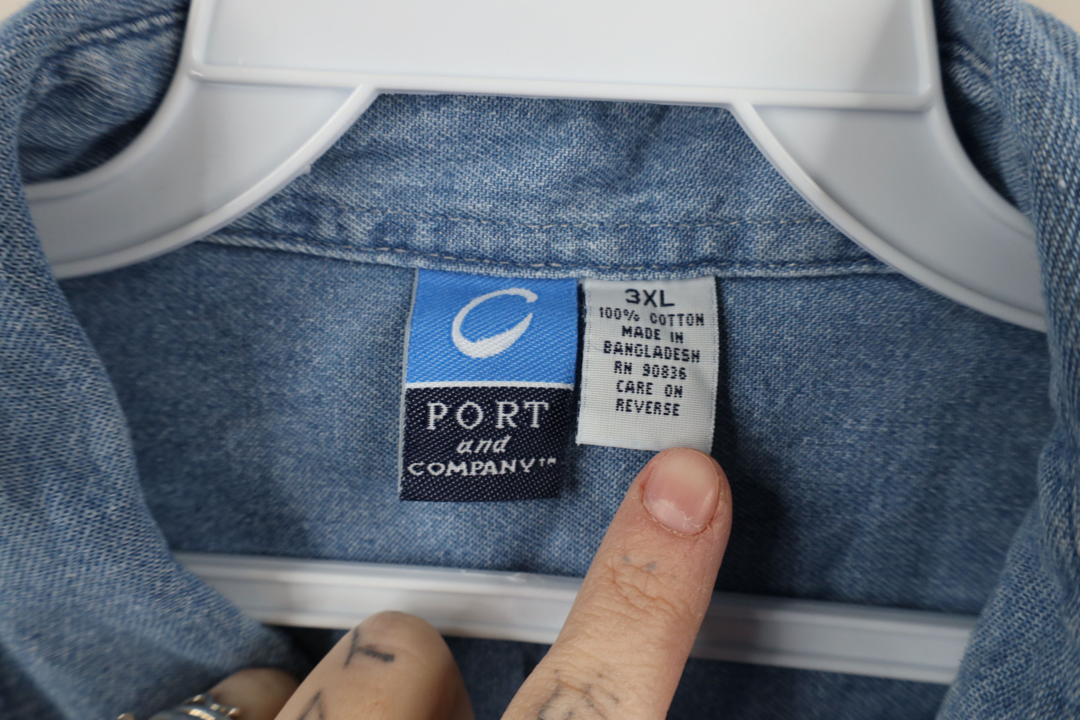 Vintage Vintage Y2K 2009 American Festival Denim Button Shirt Blue Size US XXL / EU 58 / 5 - 7 Thumbnail
