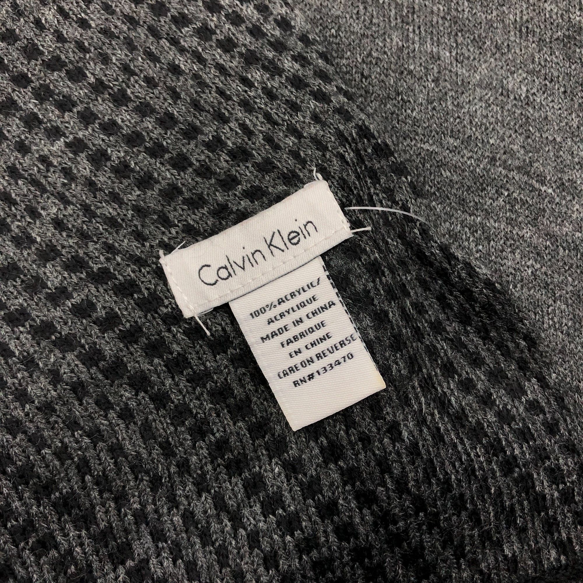 Calvin Klein Vintage Calvin Klein Scarf Ribbed Knit Wool Winter Scarves Size ONE SIZE - 6 Thumbnail