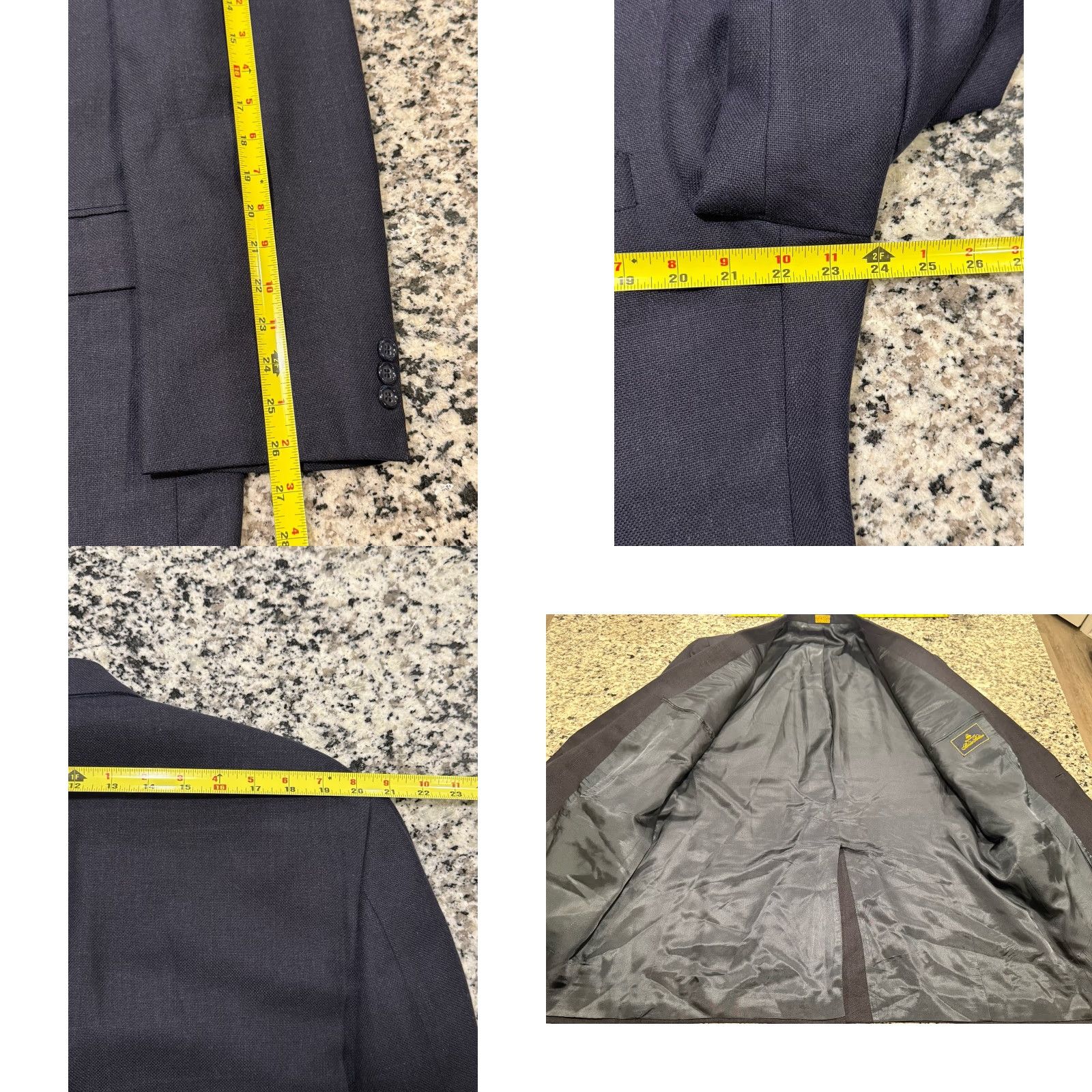 Brooks Brothers Brooks Brothers Blue Silk Linen Wool Vented Back Men’s Blazer Jacket Sz 46 L Size 46R - 8 Thumbnail