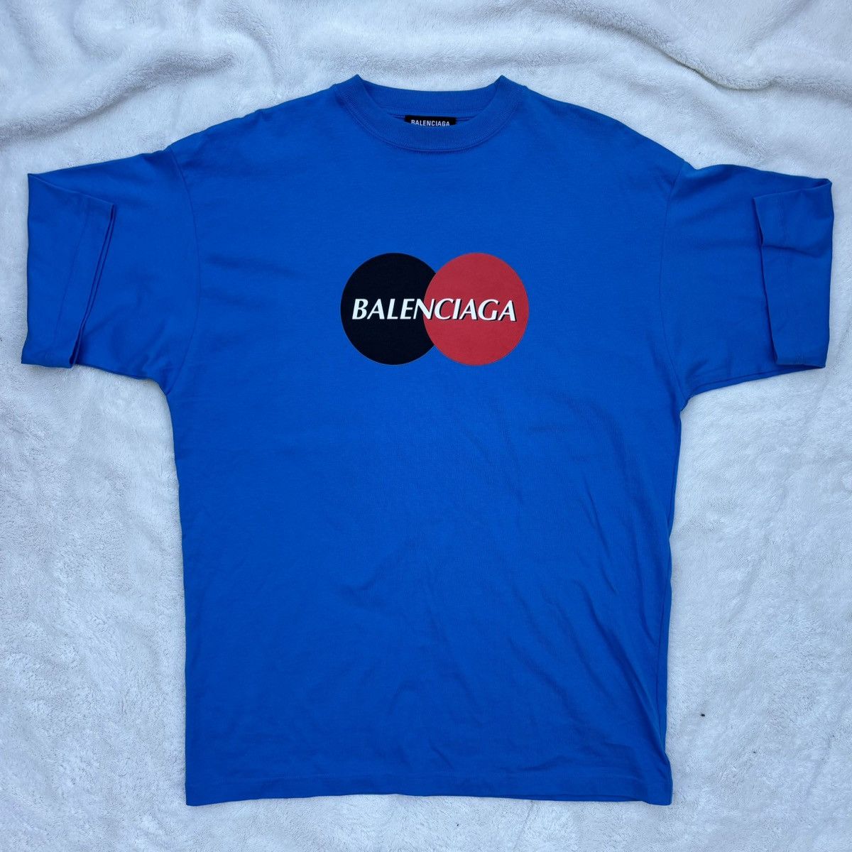Balenciaga Balenciaga Credit Card Collection Logo Blue Tee Size US L / EU 52-54 / 3 - 1 Thumbnail