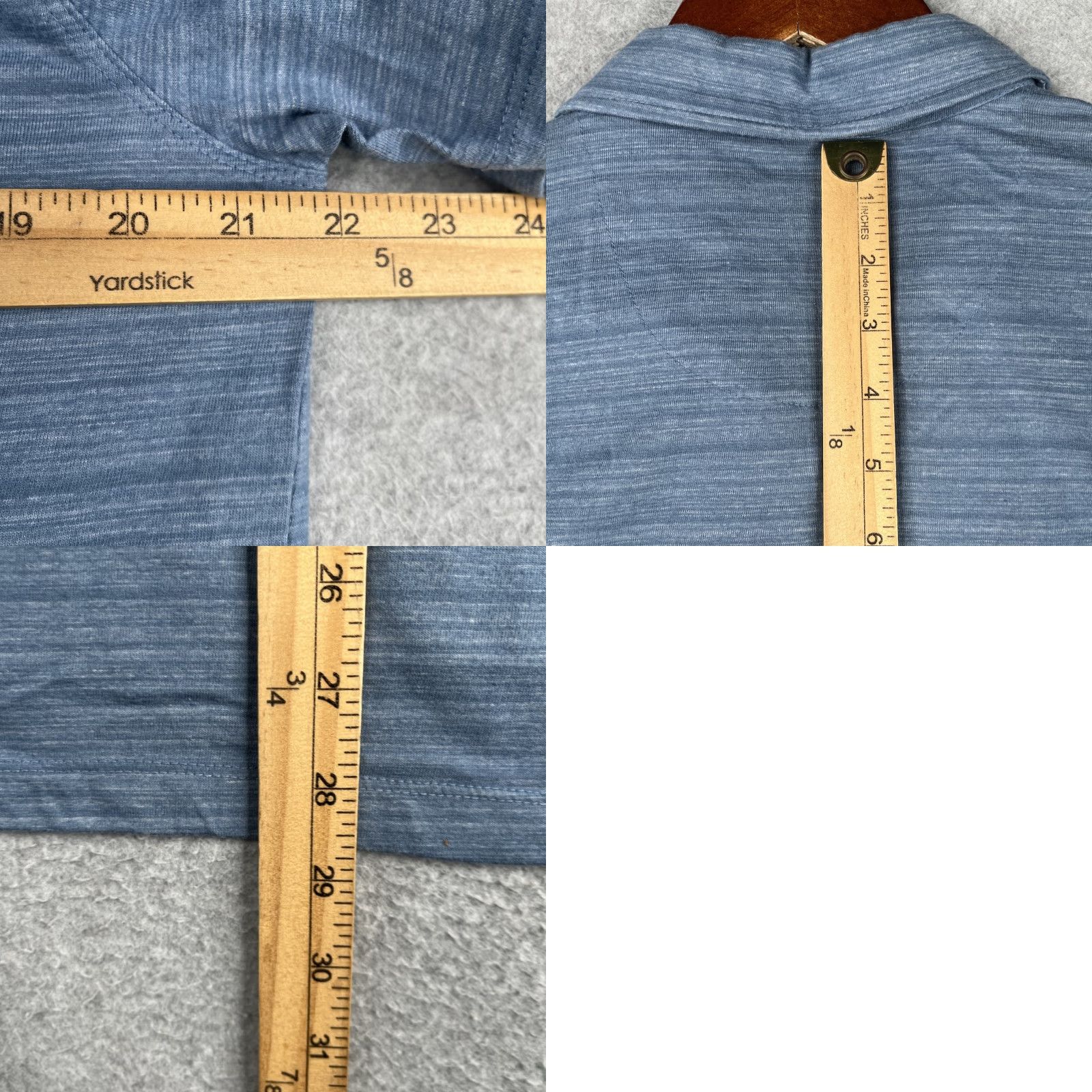 English Laundry English Laundry Polo Shirt Large Blue Heather Striped Casual Pocket Mens Shirt Size US L / EU 52-54 / 3 - 8 Thumbnail