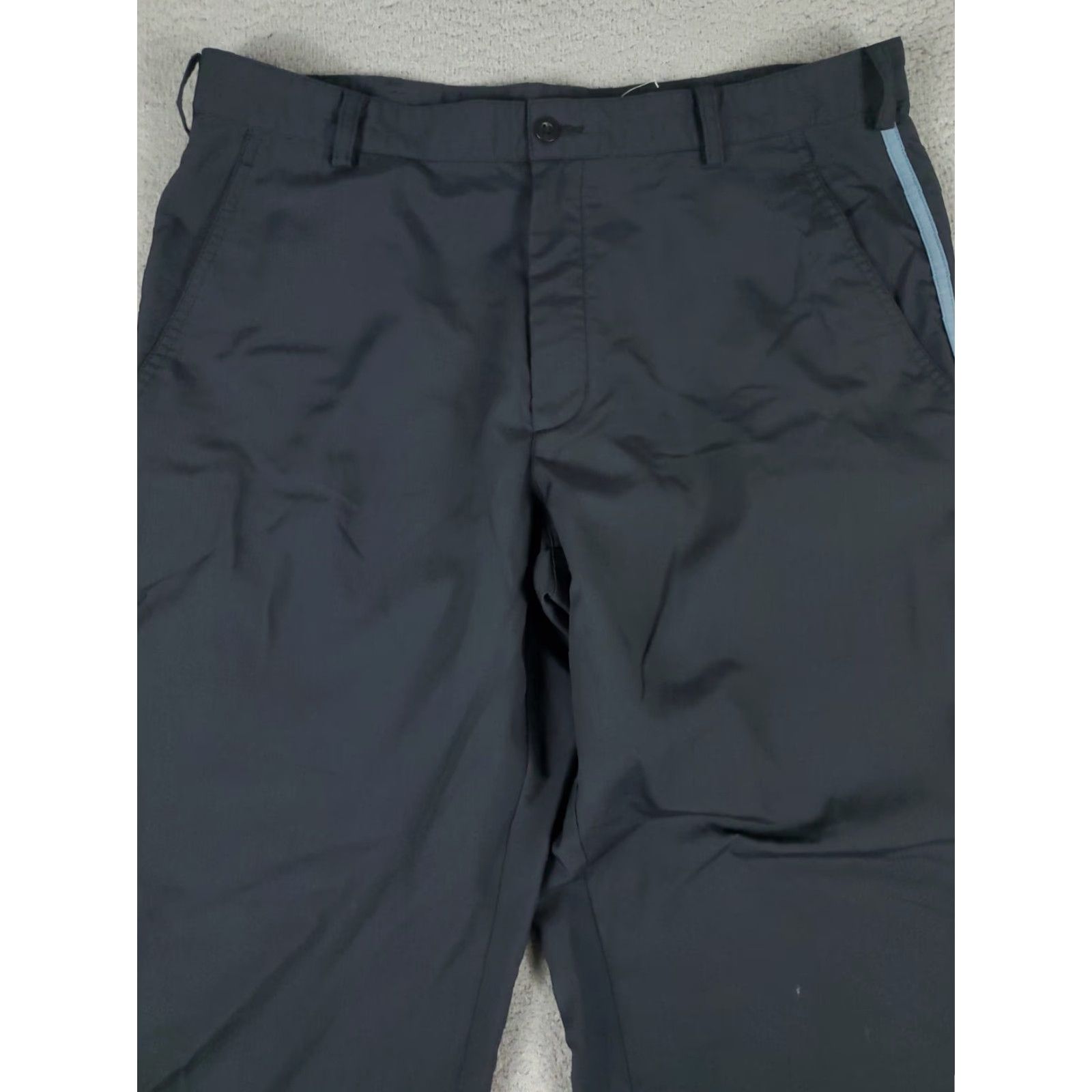 Nike Nike Dri-Fit Golf Pants Mens 34x34 Black Flat Front Chino Trousers Size US 34 / EU 50 - 2 Thumbnail
