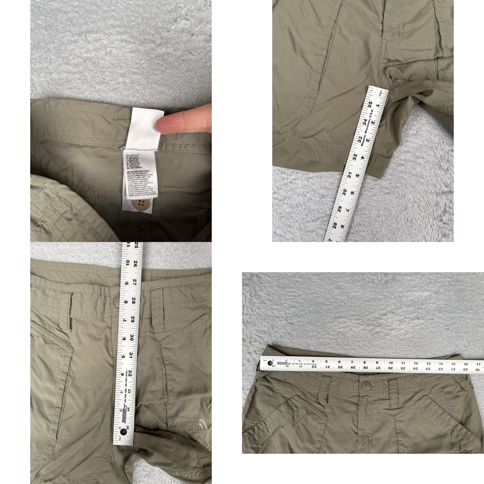 The North Face The North Face Womens Cargo Shorts 10 Green Nylon Hiking Pockets Outdoor Casual Activewear Size 32" / US 10 / IT 46 - 8 Thumbnail