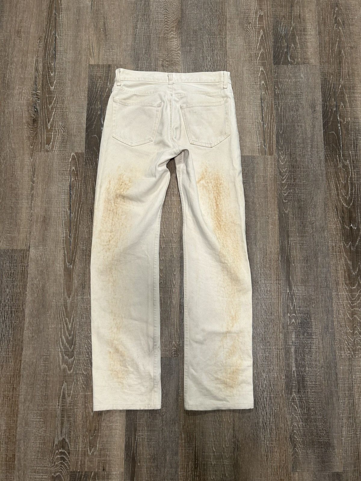 Helmut Lang × Vintage AW1998 Helmut Lang Flame Thrower Burned Jeans Size US 28 / EU 44 - 7 Thumbnail