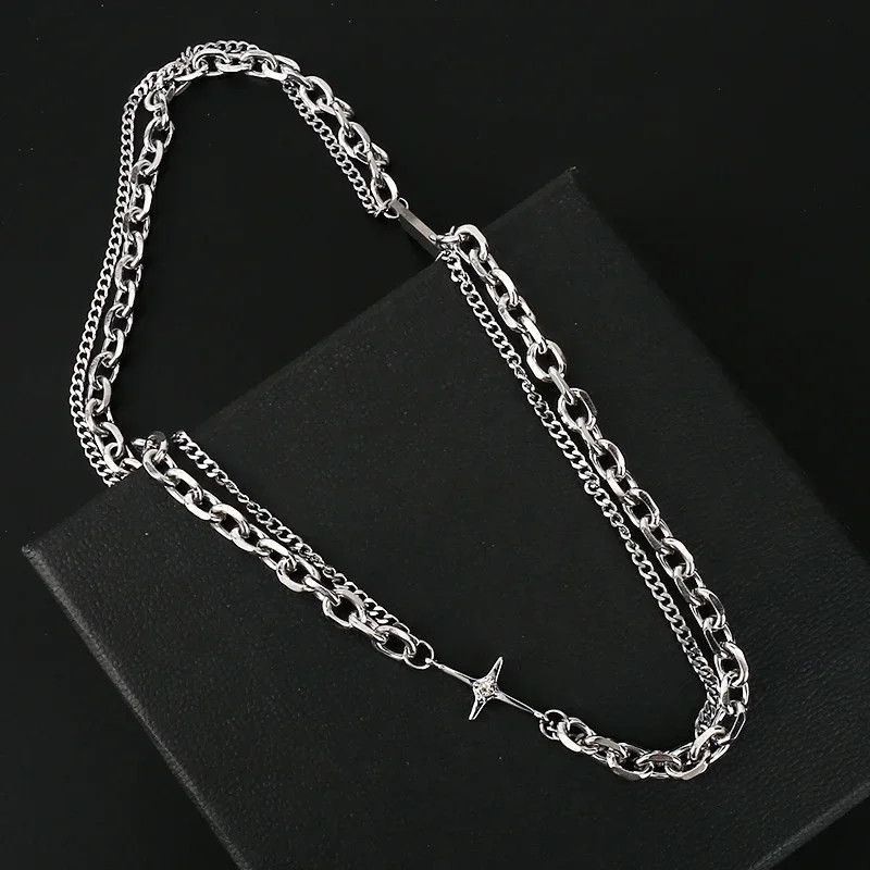 Other Double Chain Cross Necklace Size ONE SIZE - 3 Thumbnail