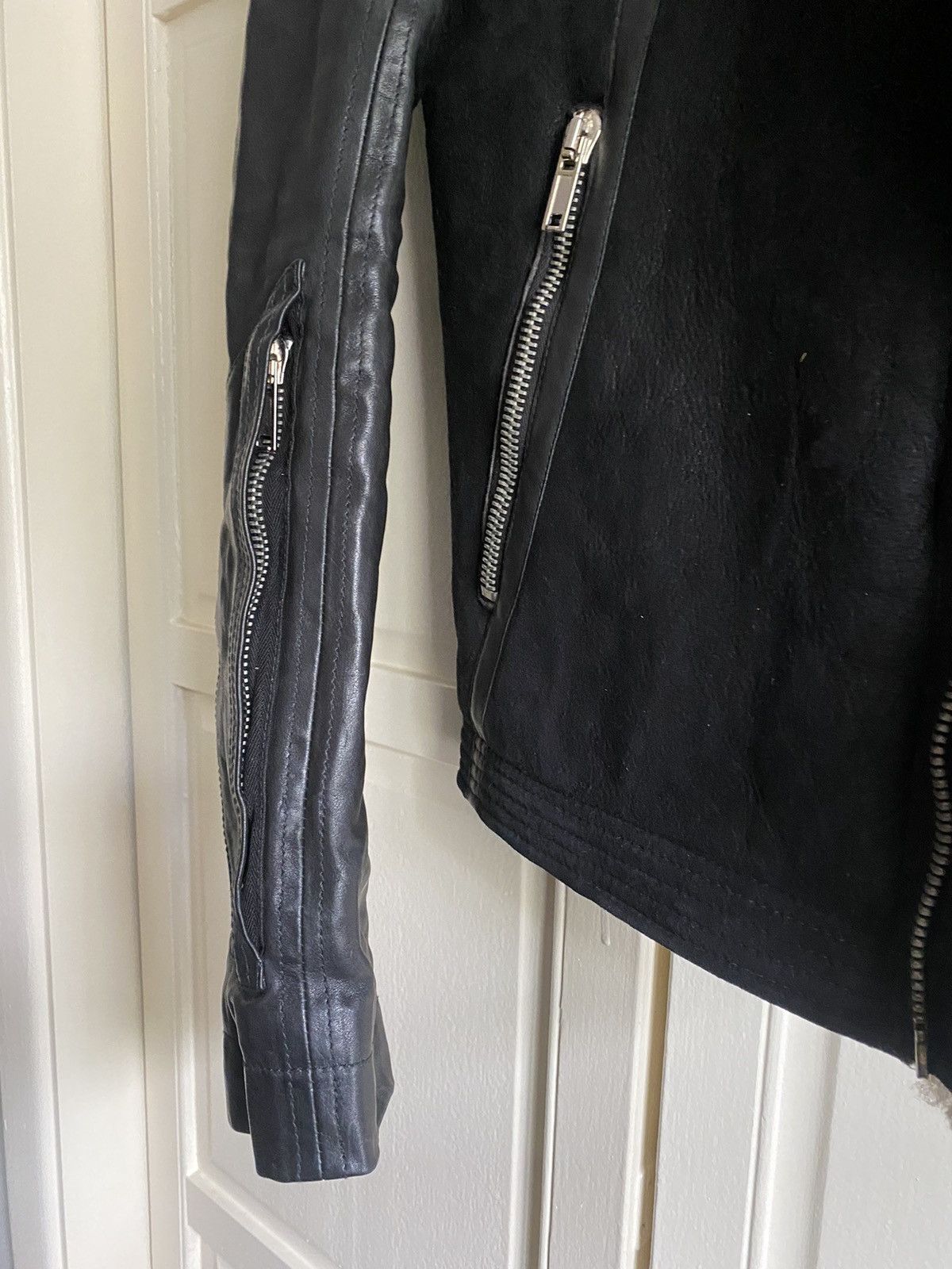 Rick Owens Rick Owens Shearling Geo and leather jacket Size US M / EU 48-50 / 2 - 2 Thumbnail