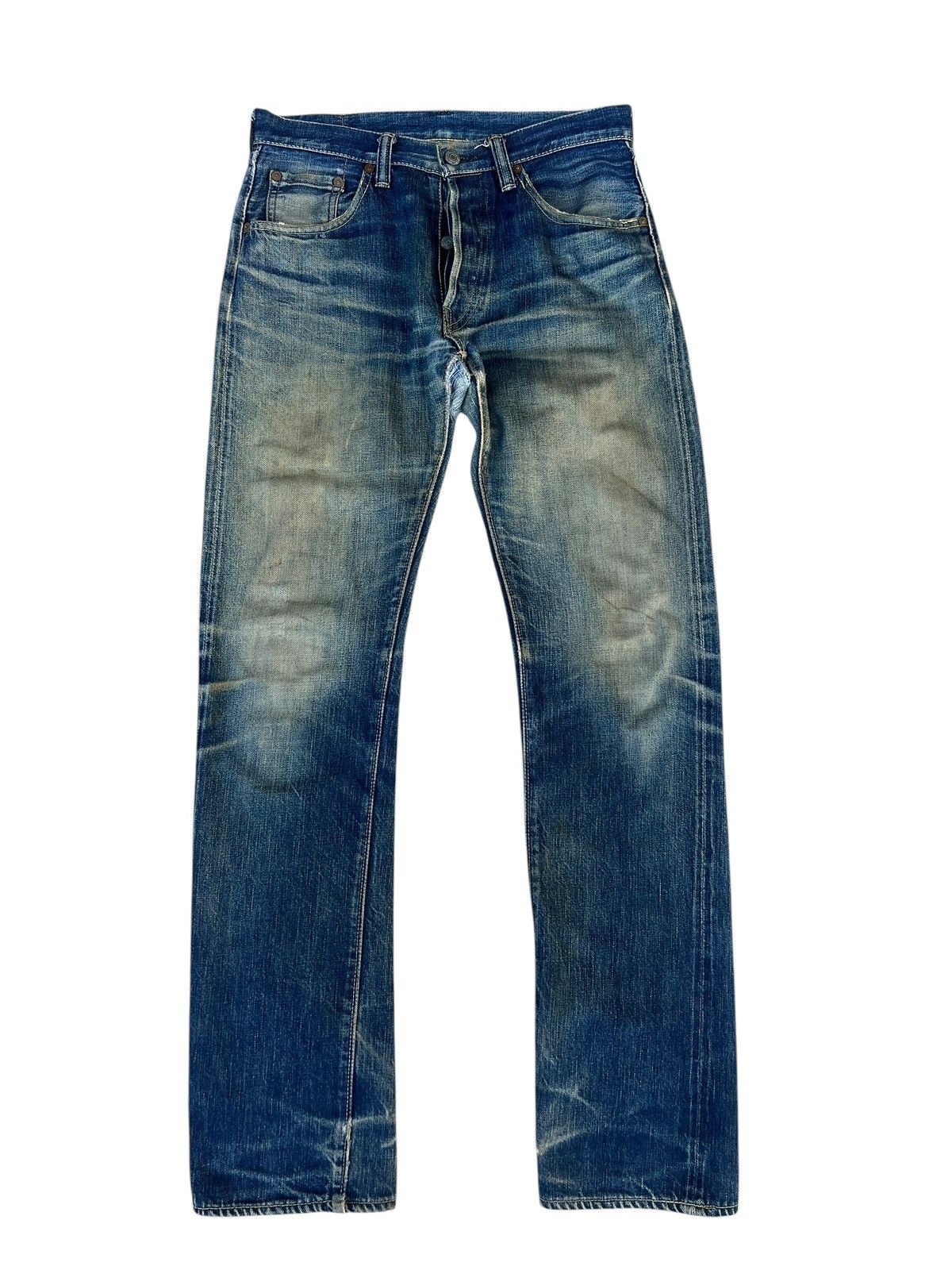Full Count & Co. Vintage Full Count Trashed Dirty Mud Denim Selvedge Jeans Size US 29 - 3 Thumbnail