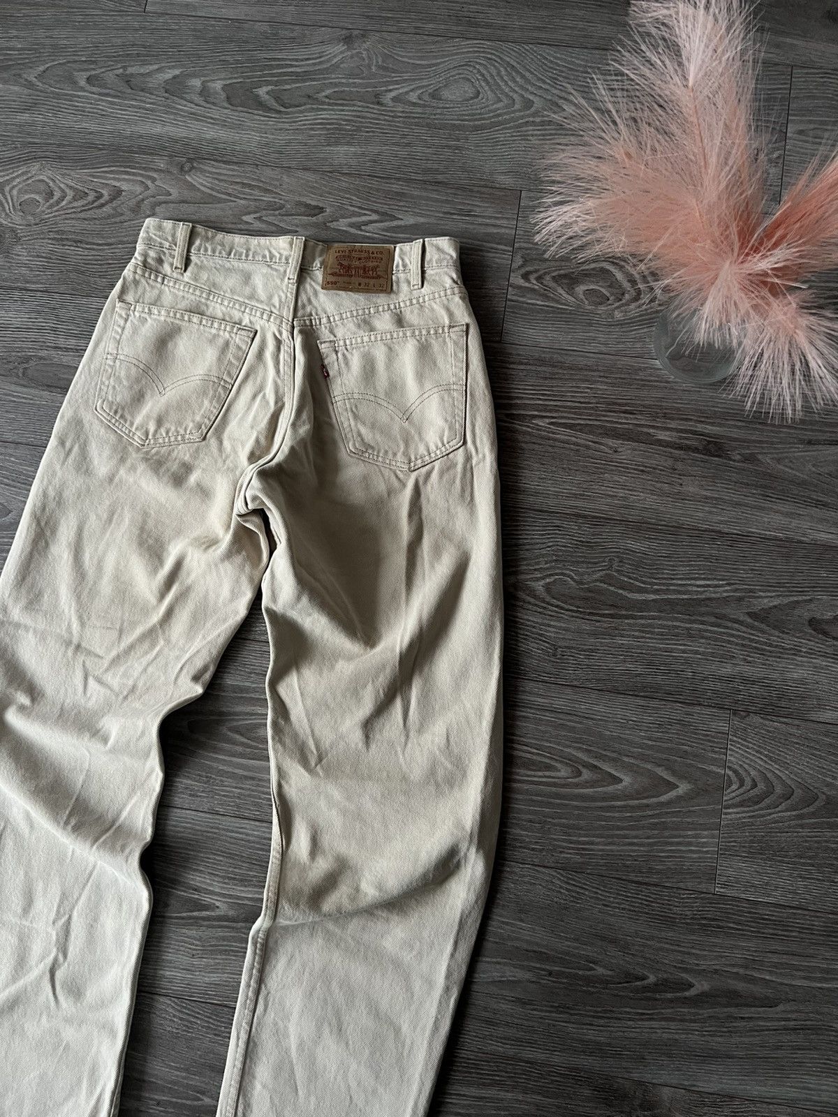 Levi's × Vintage ‼️Levis Vintage White Denim Made In USA 550 Relaxed Fit Jeans Size US 32 / EU 48 - 2 Thumbnail
