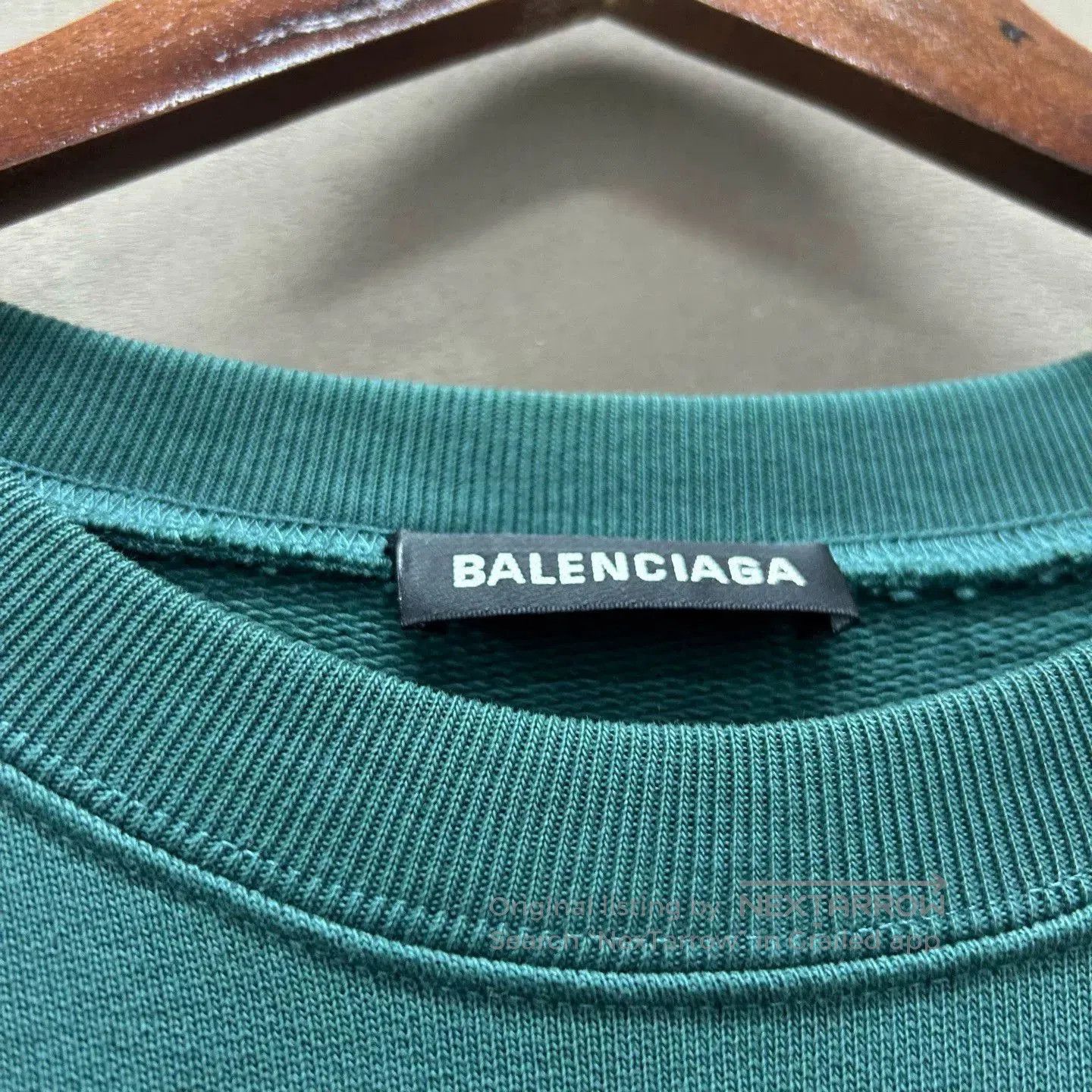 Balenciaga Balenciaga Green Logo Hoodie. Size US M / EU 48-50 / 2 - 3 Thumbnail