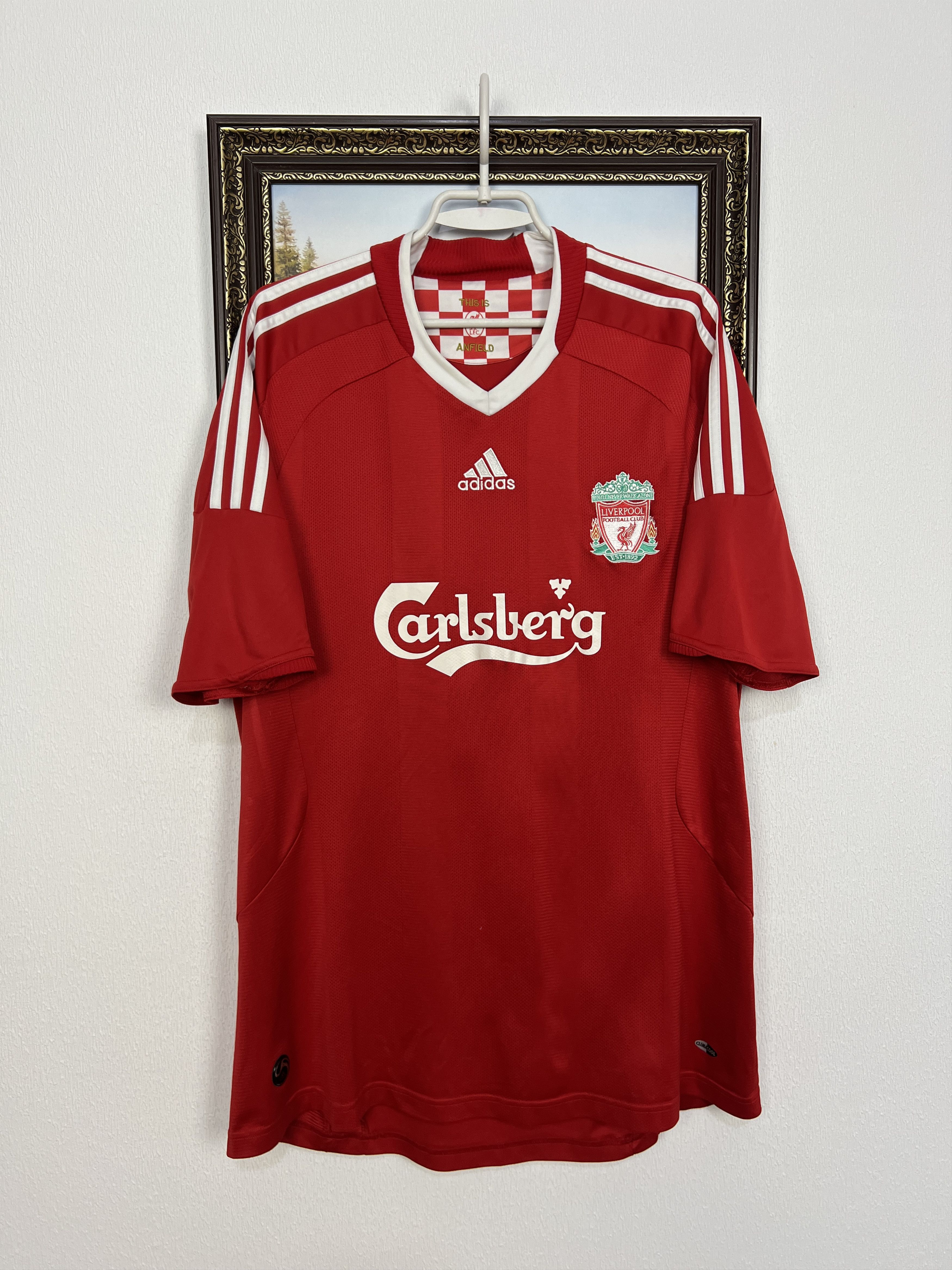 Adidas Liverpool Home football shirt 2008 Soccer Jersey Trikot Size US XL / EU 56 / 4 - 1 Thumbnail