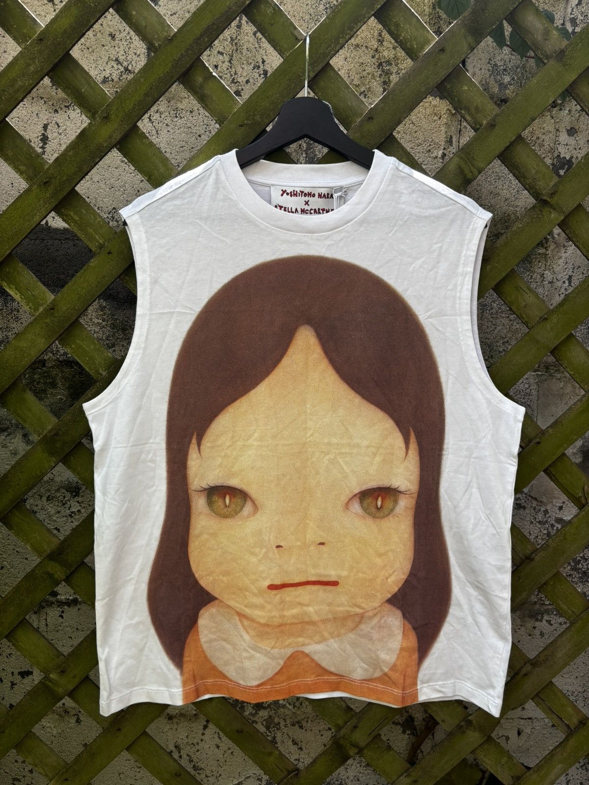Pre-owned Stella Mccartney X Yoshitomo Nara Twins Tank Top In White