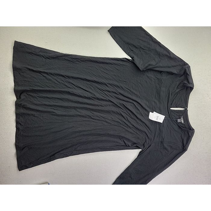Vintage NEW J. Jill Wearever Collection Women's L Black Jersey Dress Stretch  3/4 Sleeves