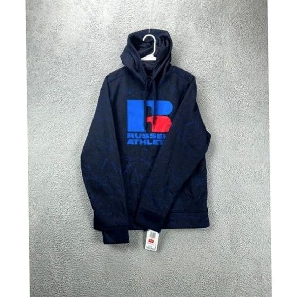 Russell Athletic Russell Athletic Sweatshirt Hoodie Adult Medium Blue Graphic Logo Pocket Pullover Mens NEW Size US M / EU 48-50 / 2 - 3 Thumbnail