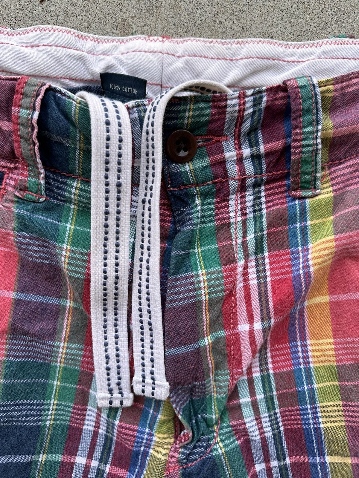Lo Life × Polo Ralph Lauren × Vintage Vintage Polo Ralph Lauren Plaid Shorts 35 90s Drawstring Size US 35 - 2 Thumbnail