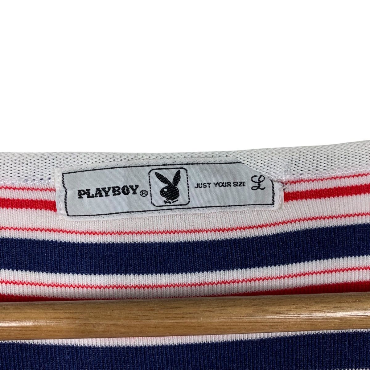 Playboy PLAYBOY Striped Short Sleeve Jumper #2000-C87 Size US L / EU 52-54 / 3 - 10 Thumbnail