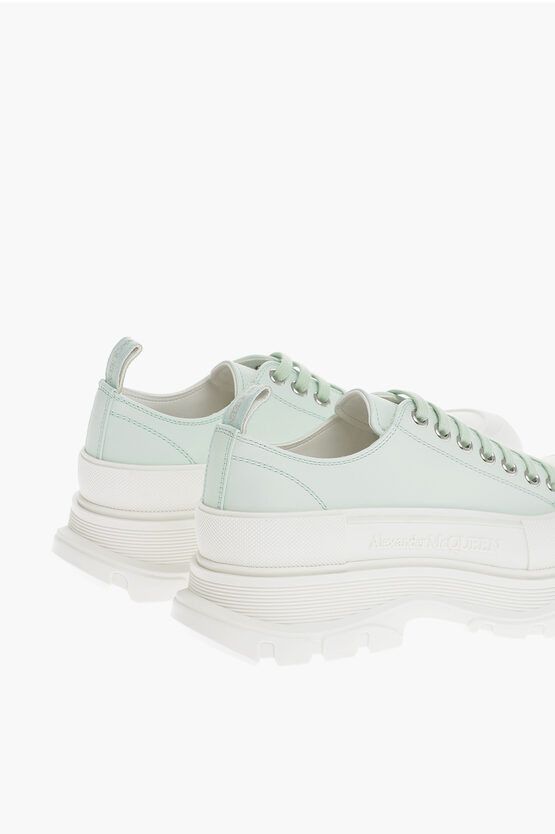 Alexander McQueen o1y1024 Low-Top Sneakers in Light Green & White Size US 11 / EU 44 - 3 Thumbnail